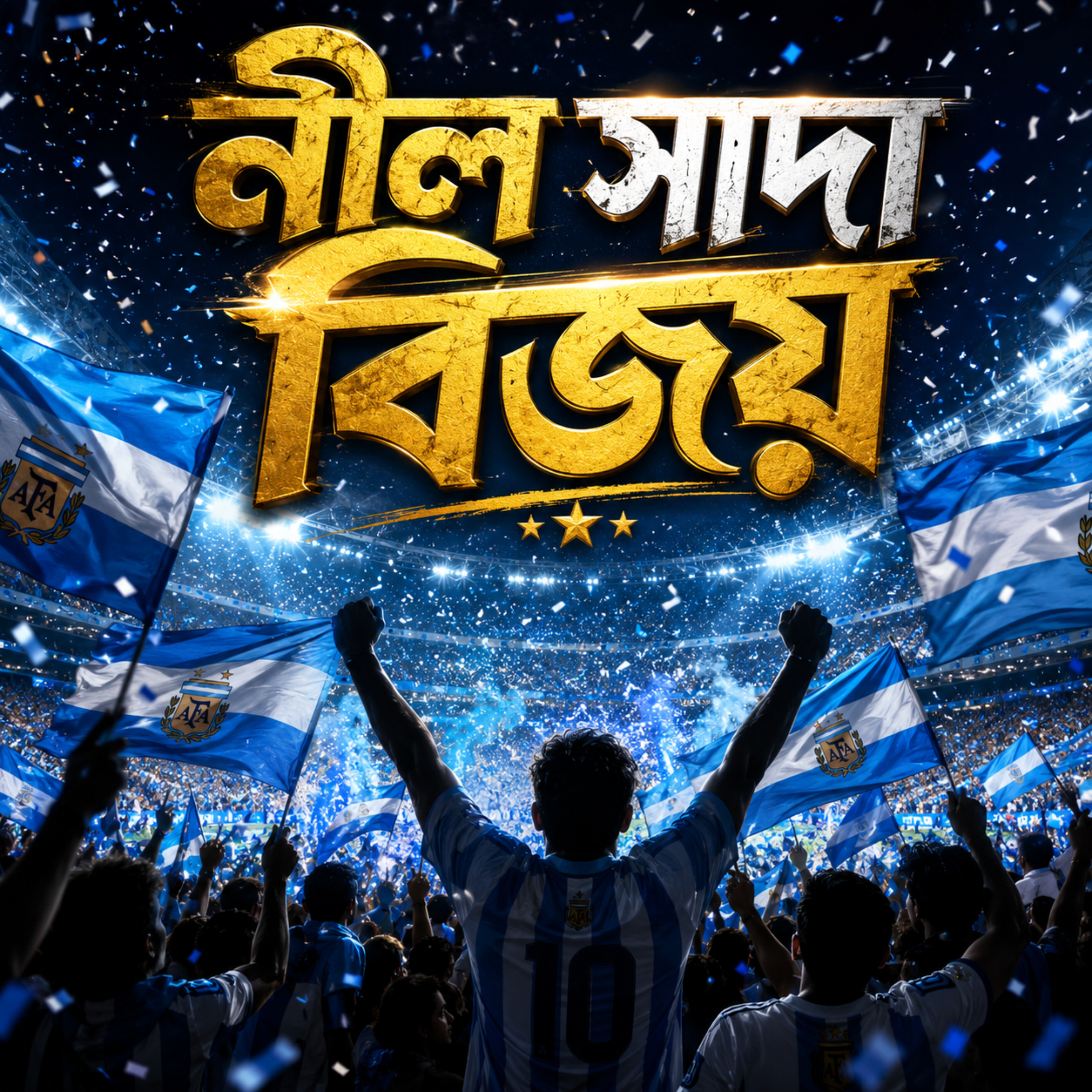 নীল সাদা বিজয় by Rabiul Karim cover art