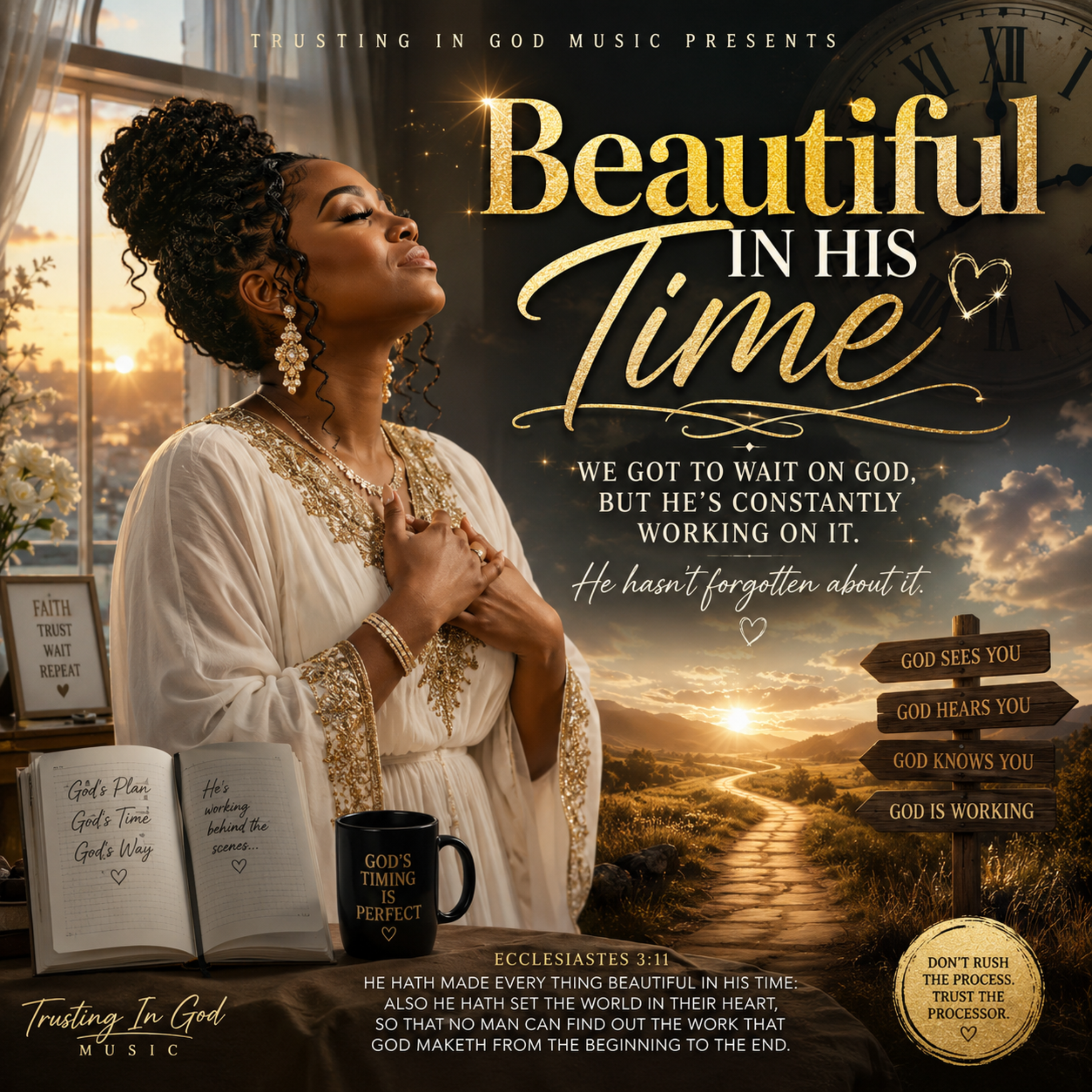 Beautiful IN His Time by Trusting in God Music cover art