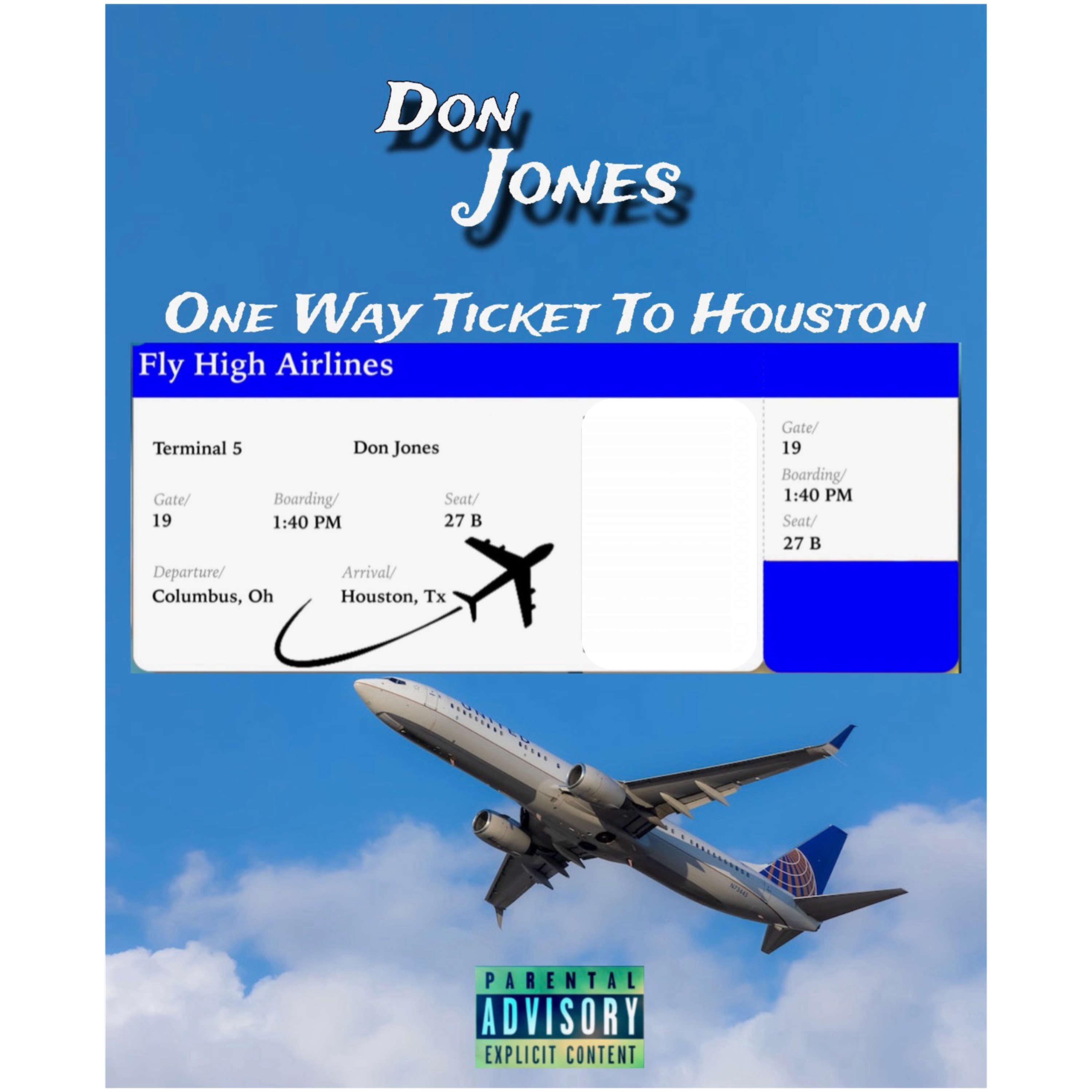 One Way Ticket To Houston  artwork