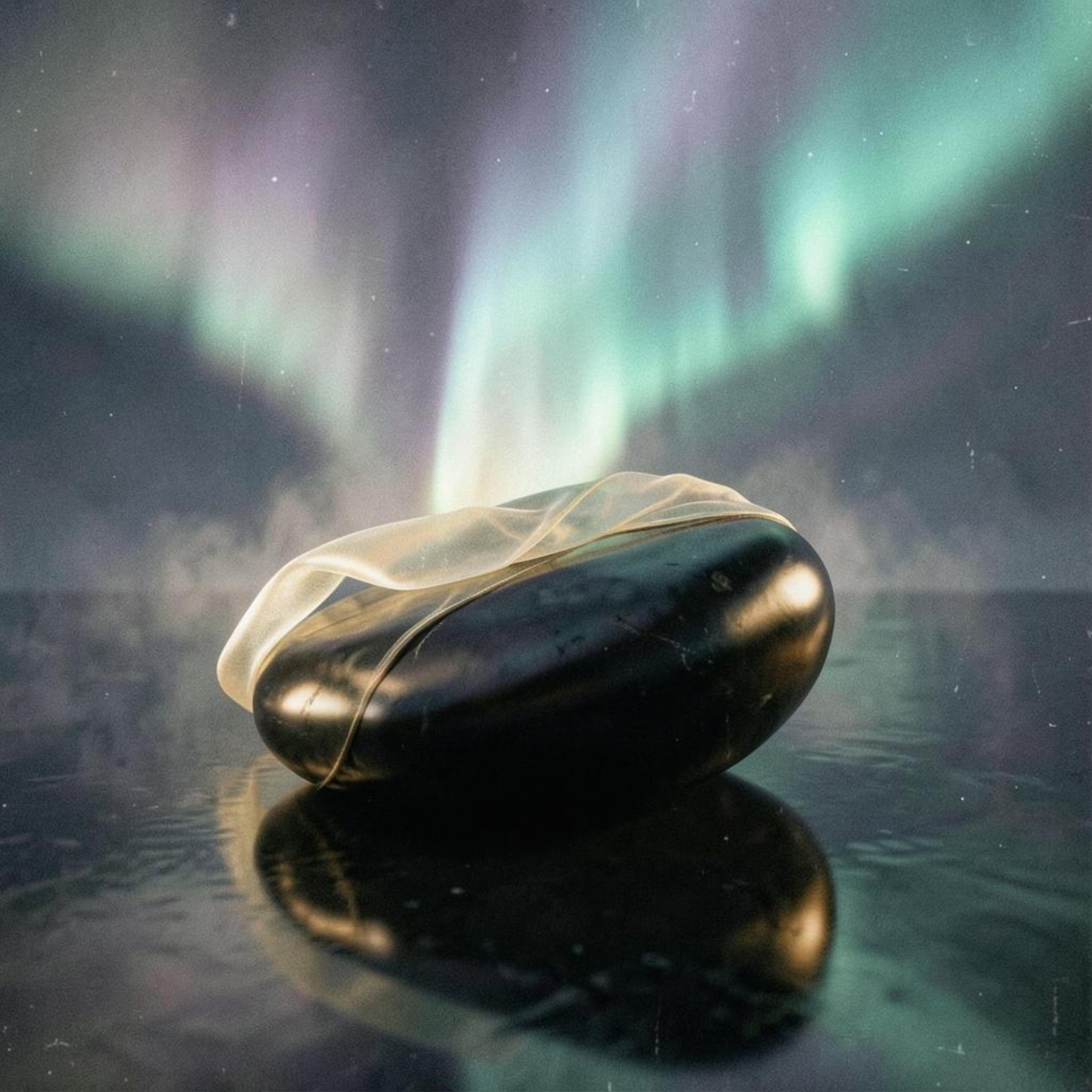 Gold on the flow artwork