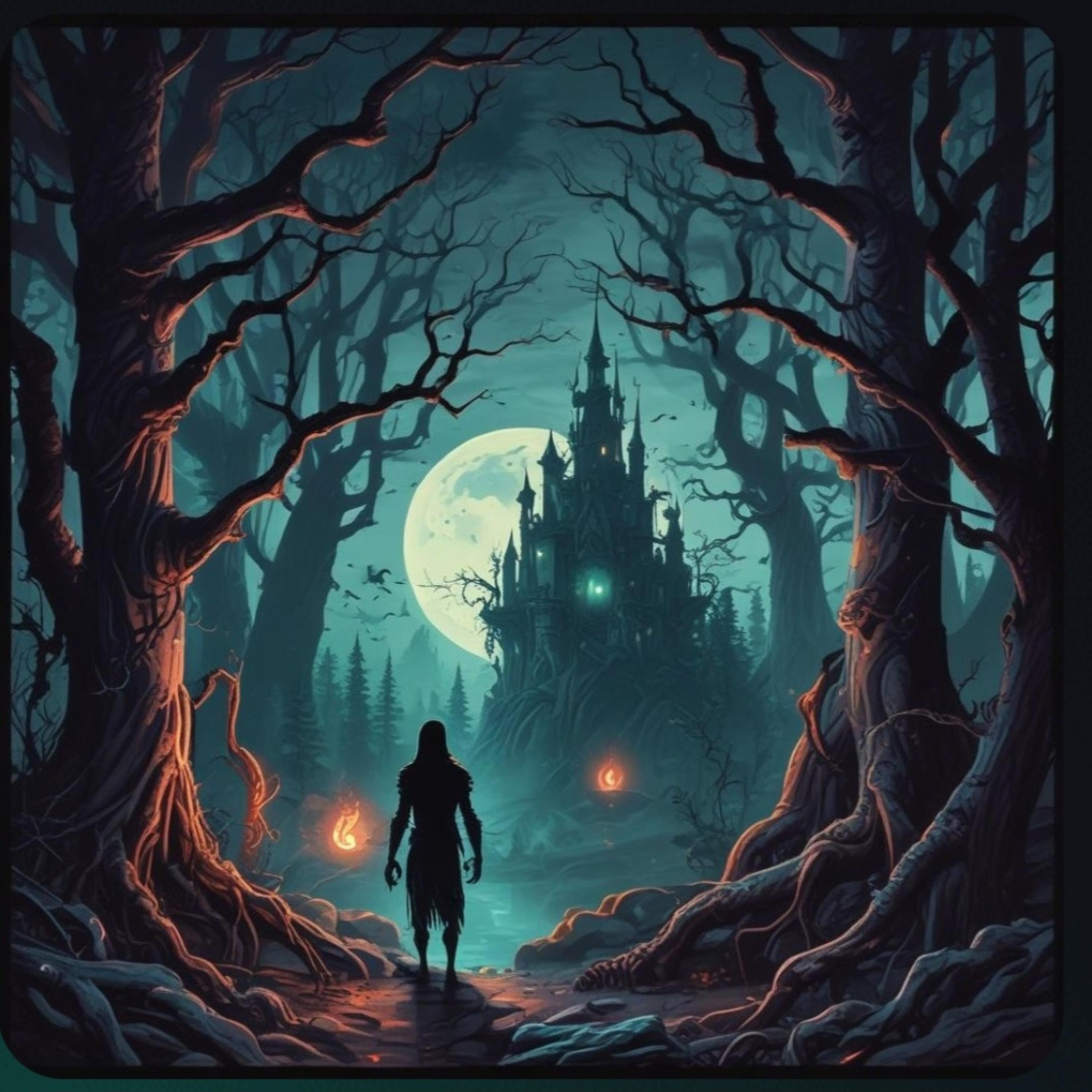 Ghost in the woods artwork