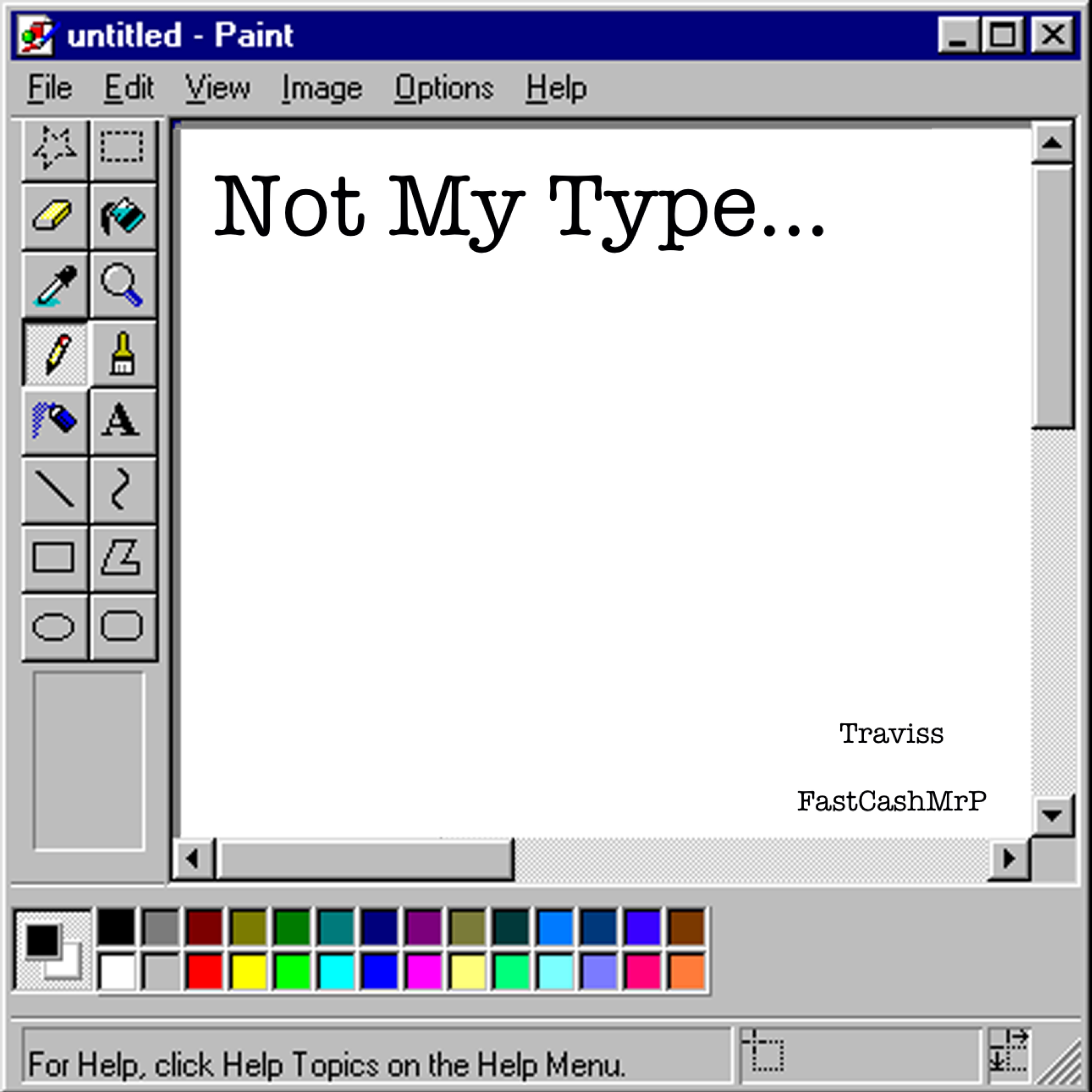 Not My Type artwork