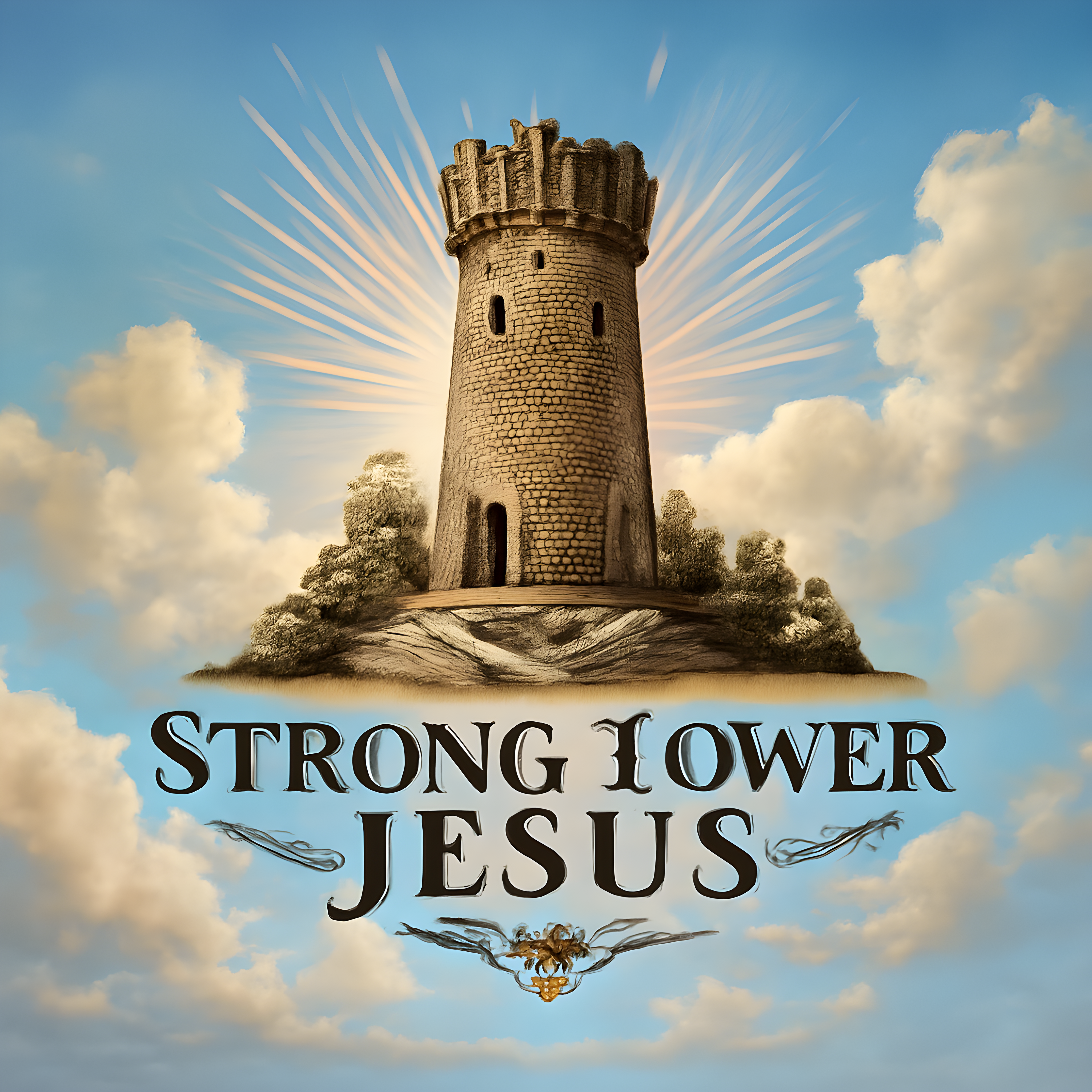 Strong Tower Jesus artwork