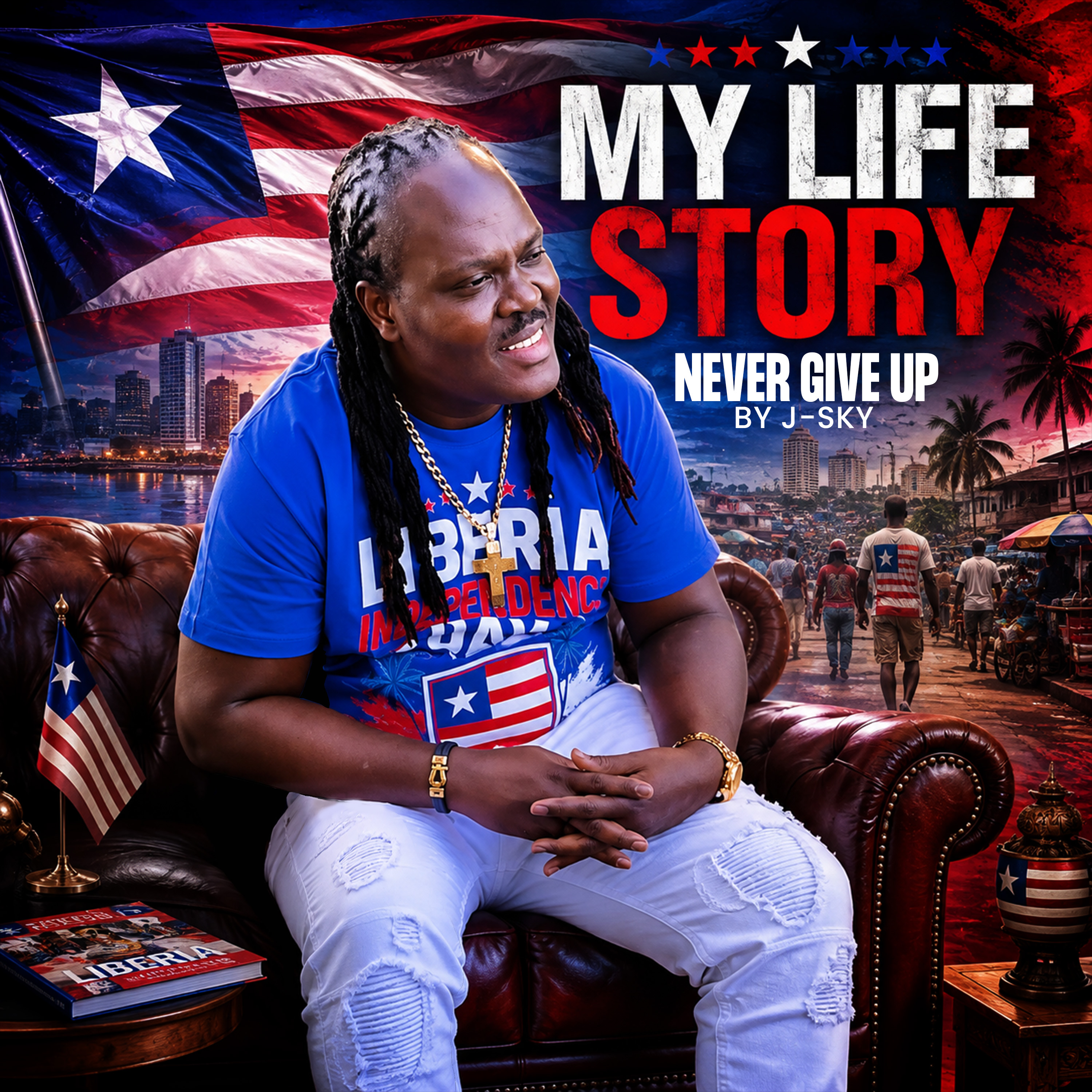 NEVER GIVE UP by JOPOV SKY  cover art
