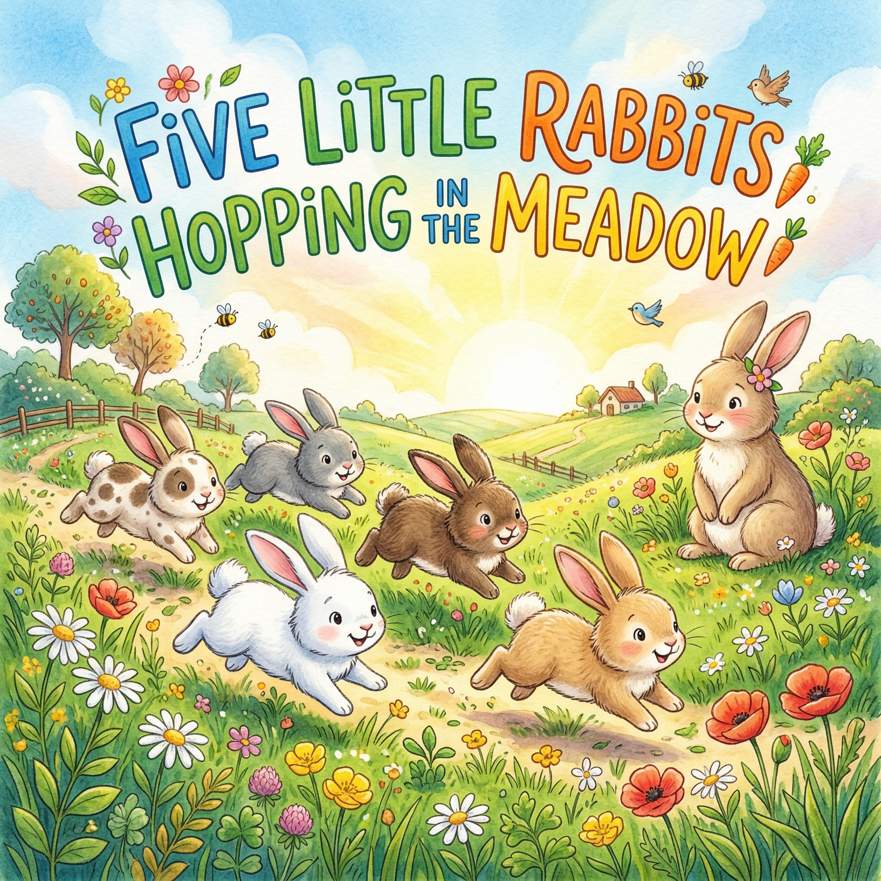 Five Little Rabbits Hopping In The Meadow artwork