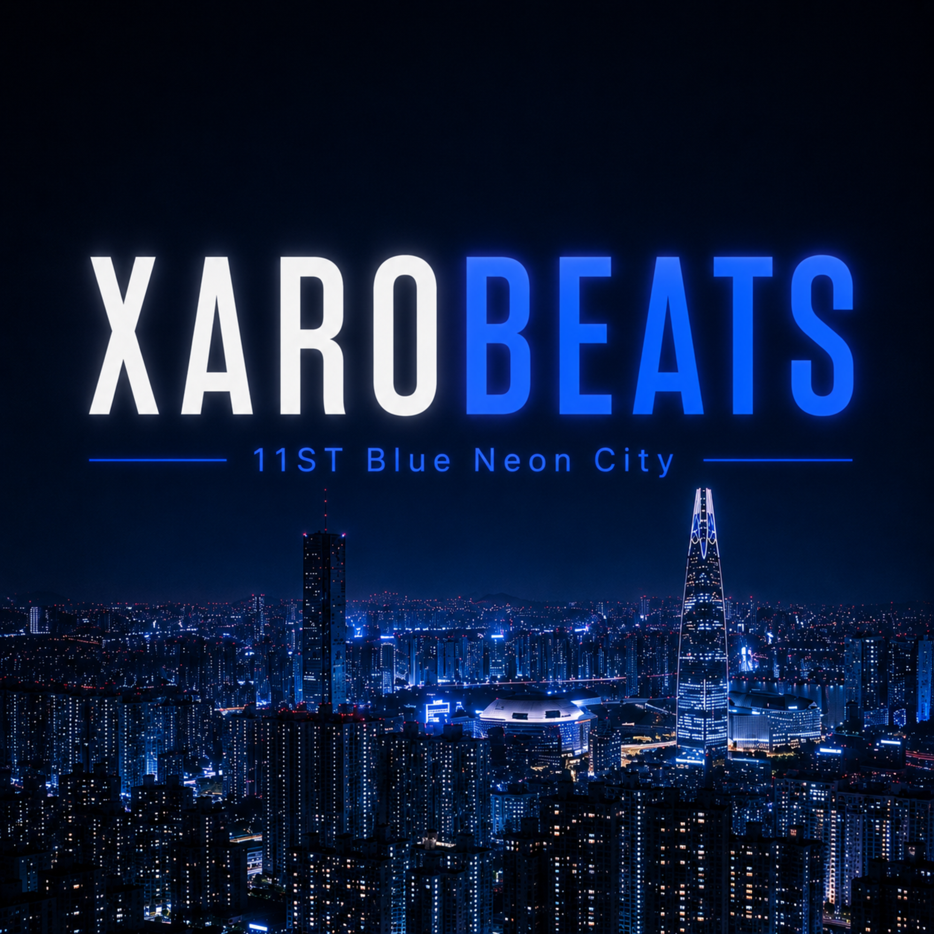 Blue Neon City by xaro cover art