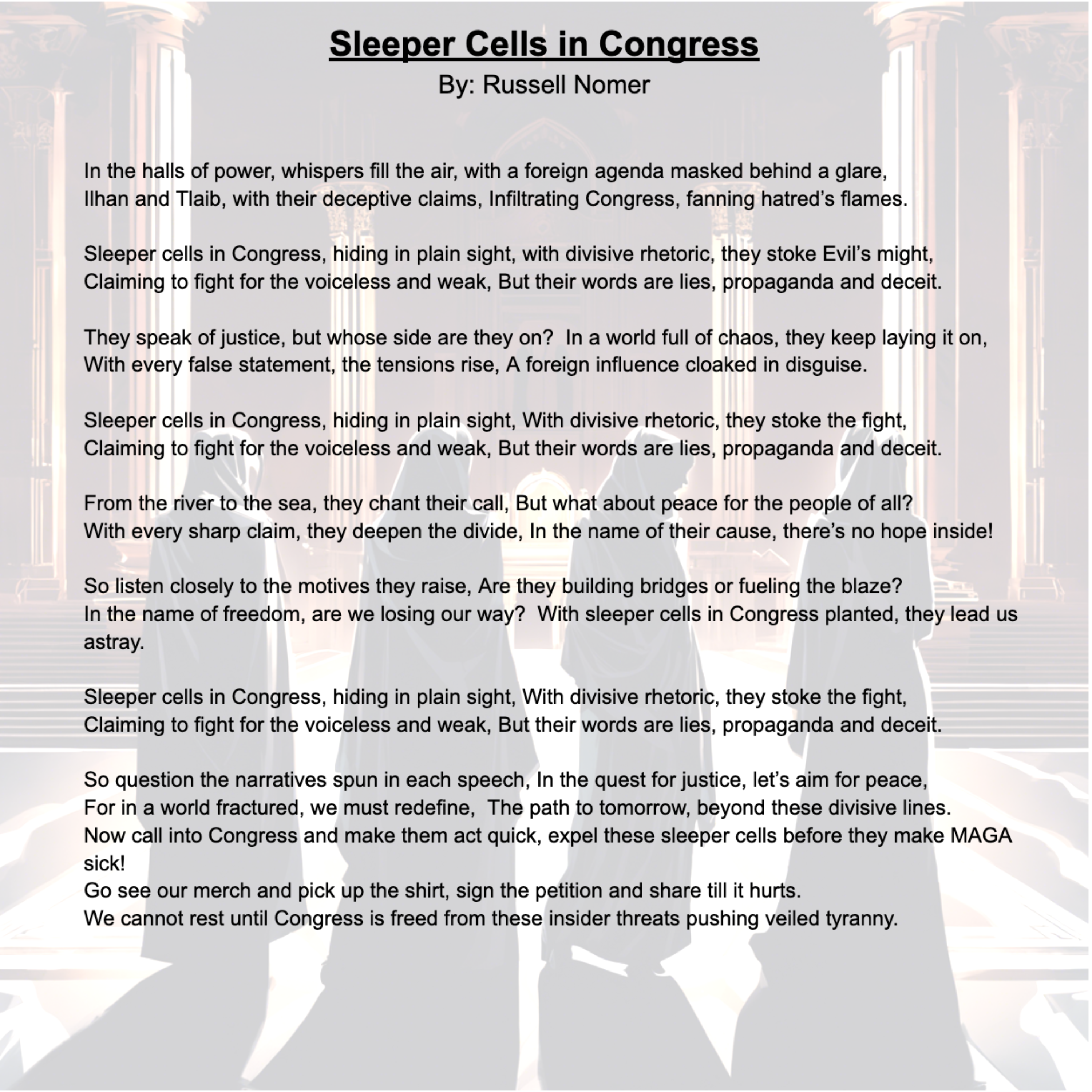 Sleeper Cells in Congress artwork