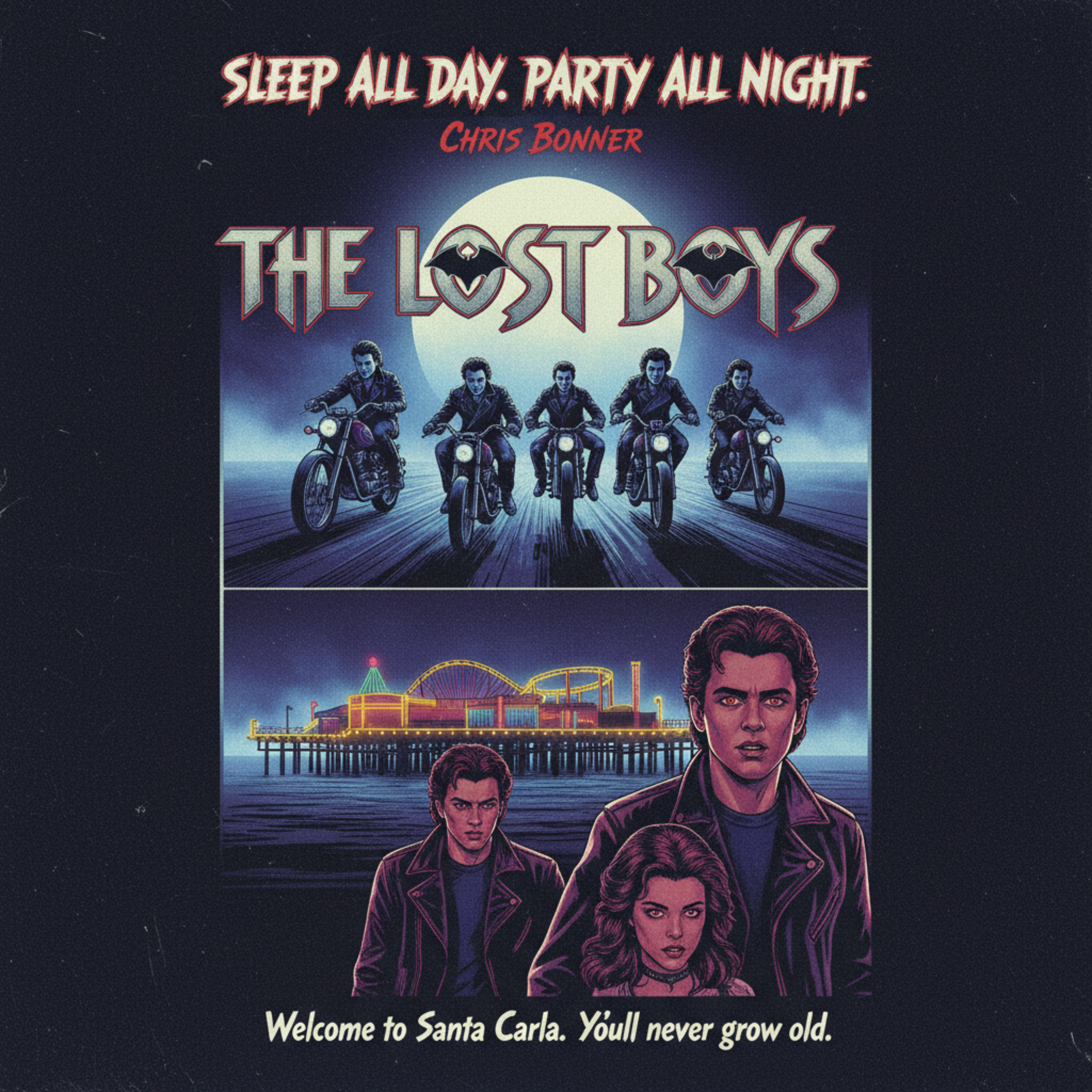 Sleep All Day Party All Night by Chris Bonner UK cover art