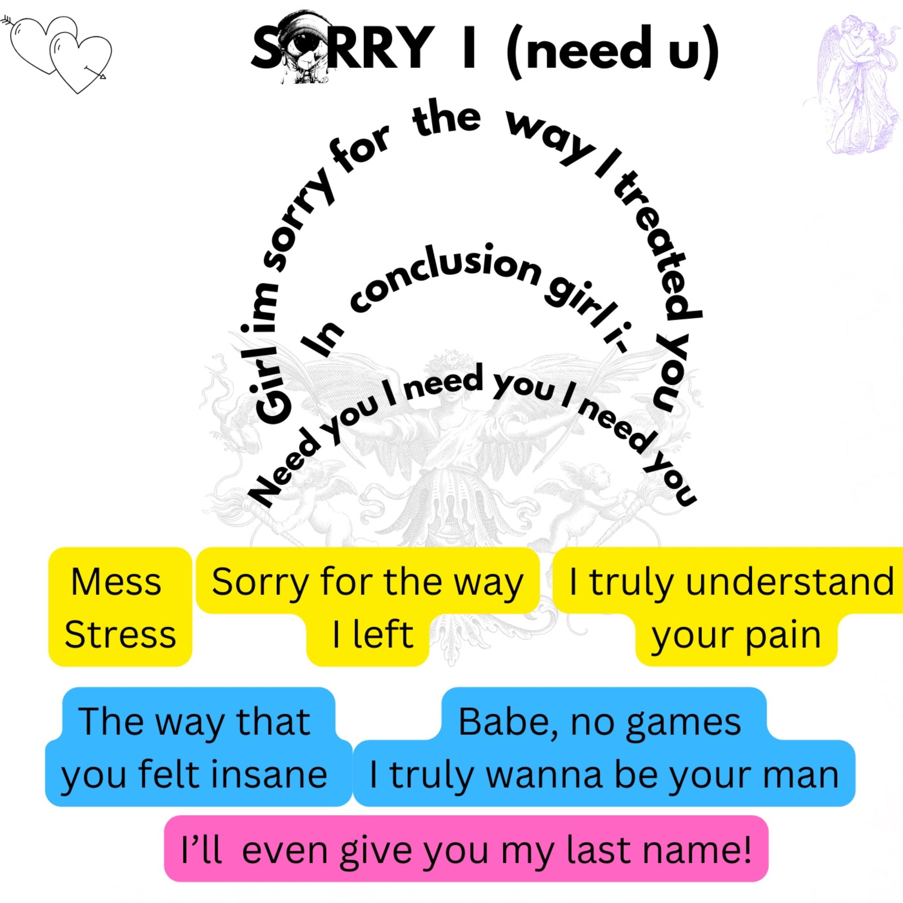 Sorry I(need U) artwork