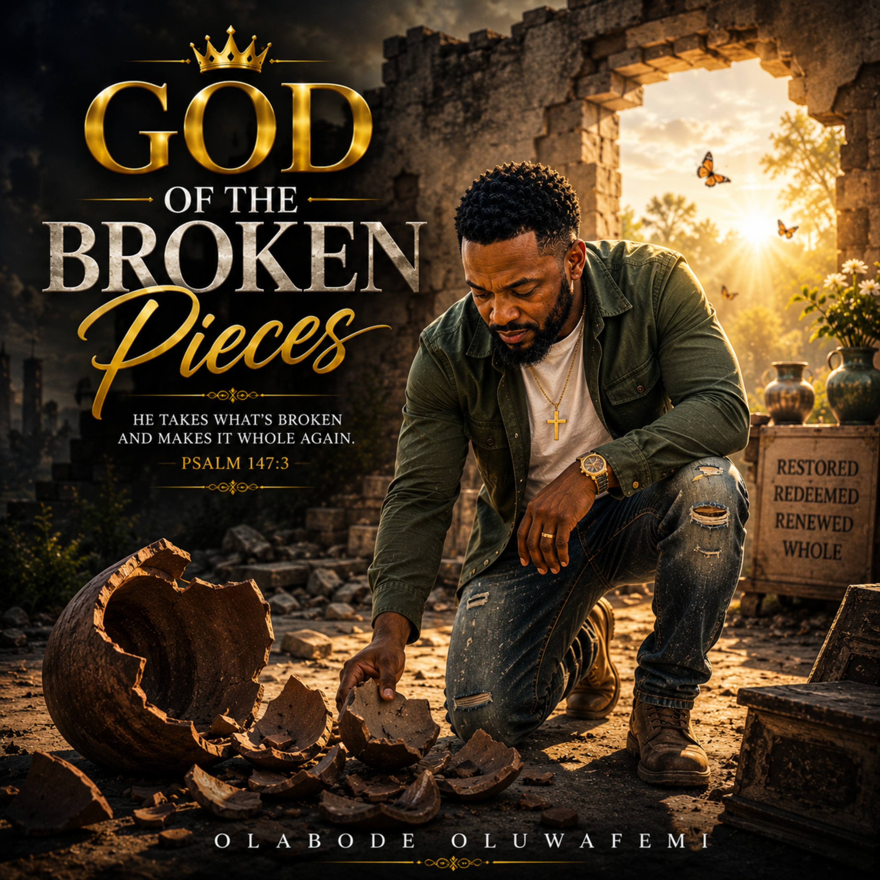 God of the Broken Pieces by olabode oluwafemi cover art
