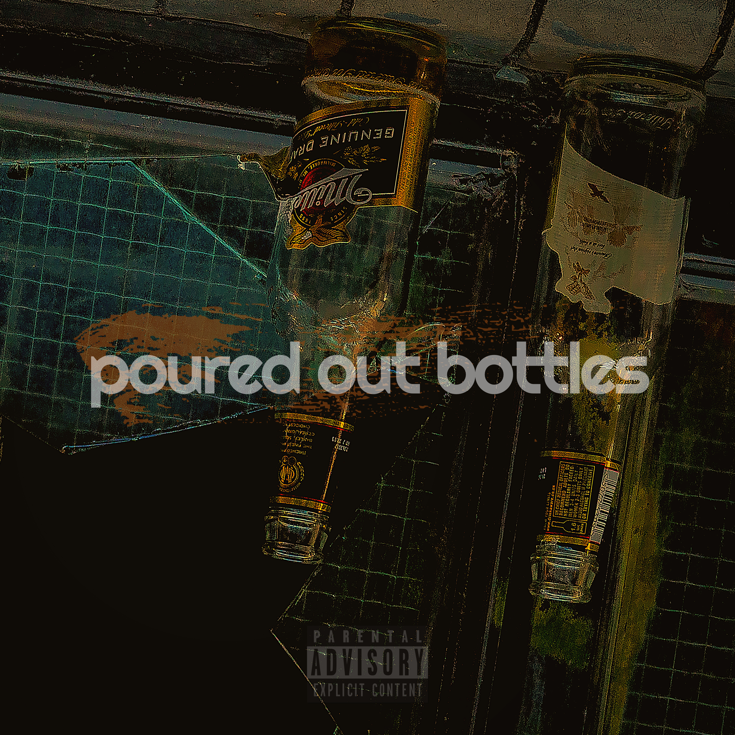 poured out bottles artwork