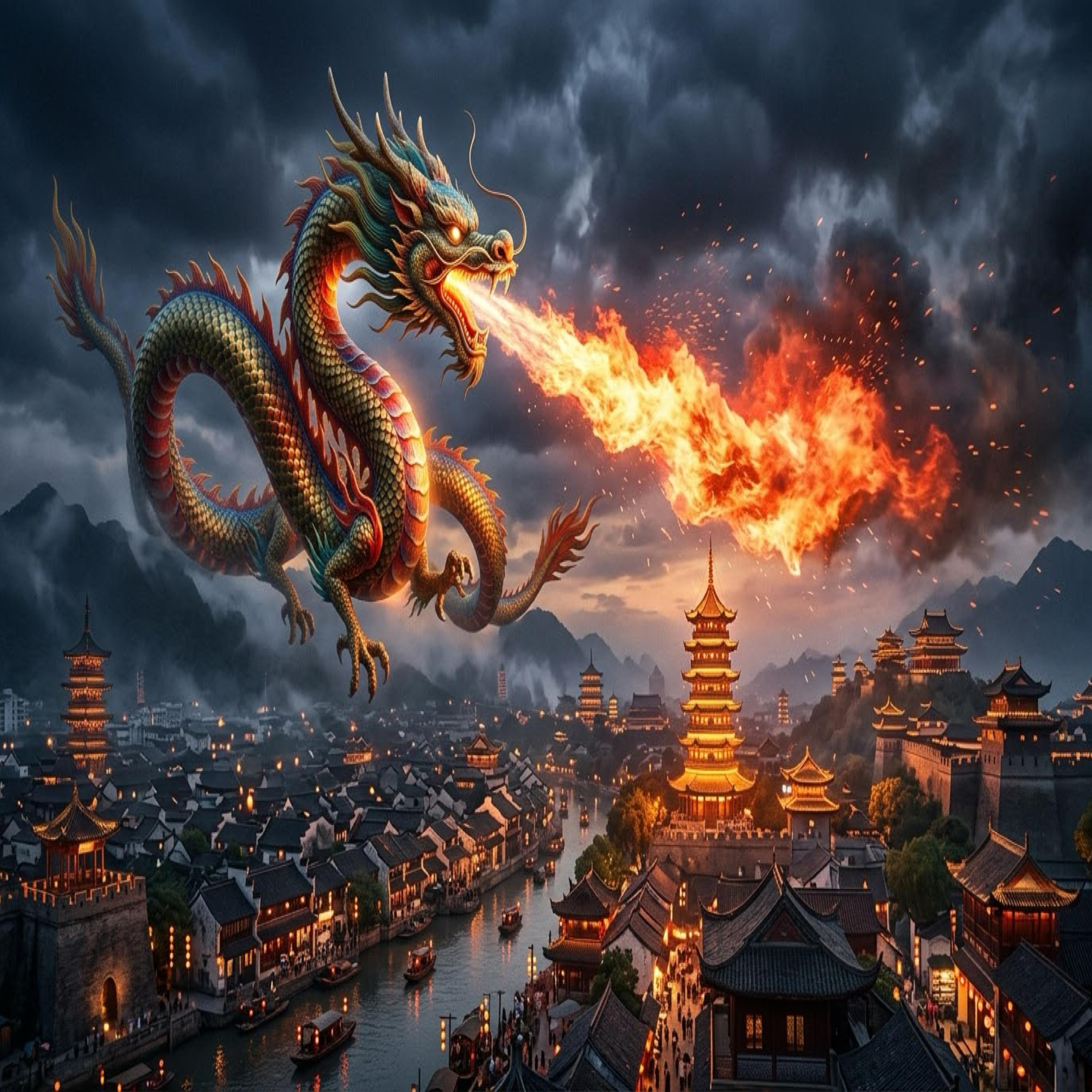 Fire breathing dragon by Brad Crawford cover art