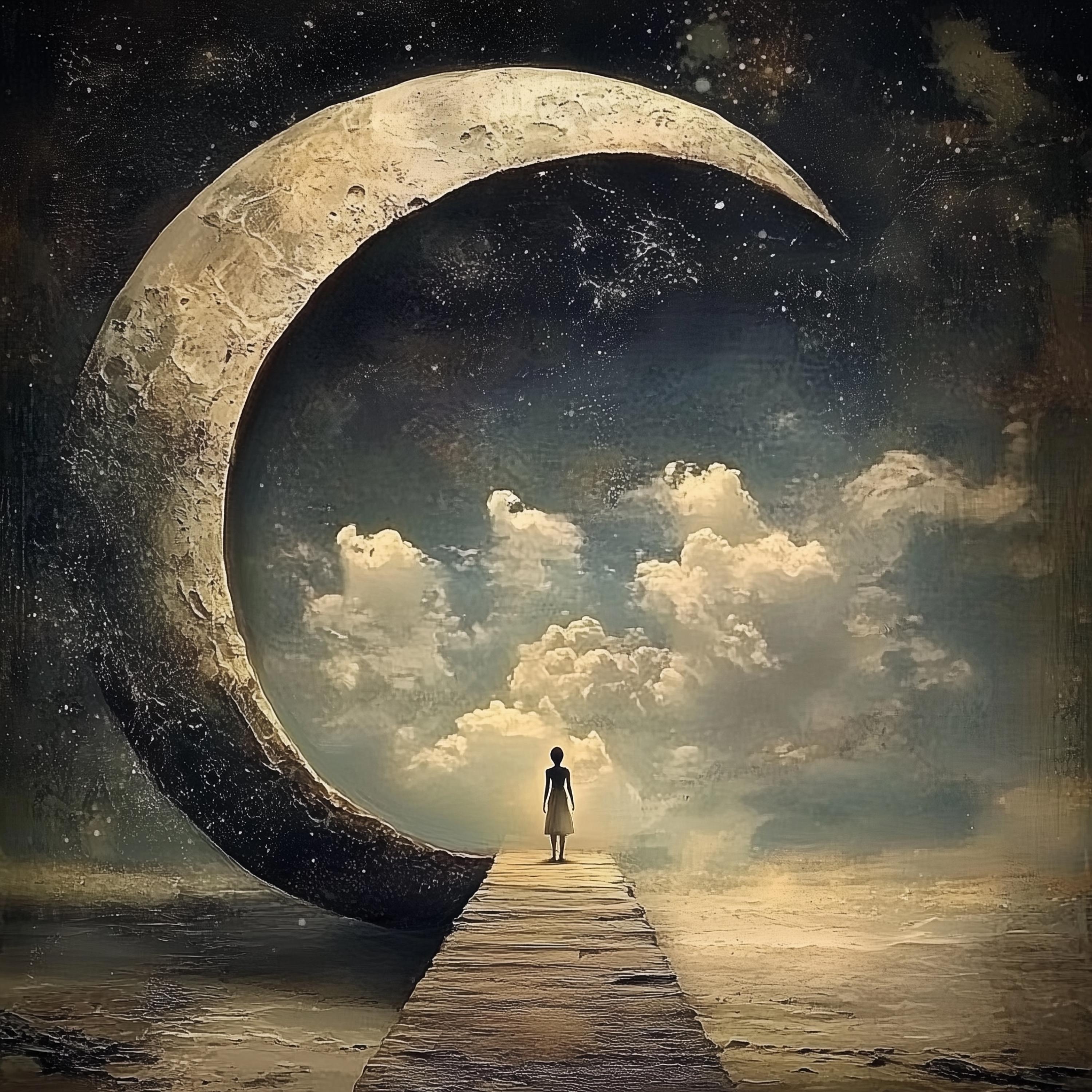 looking forward to the moon artwork