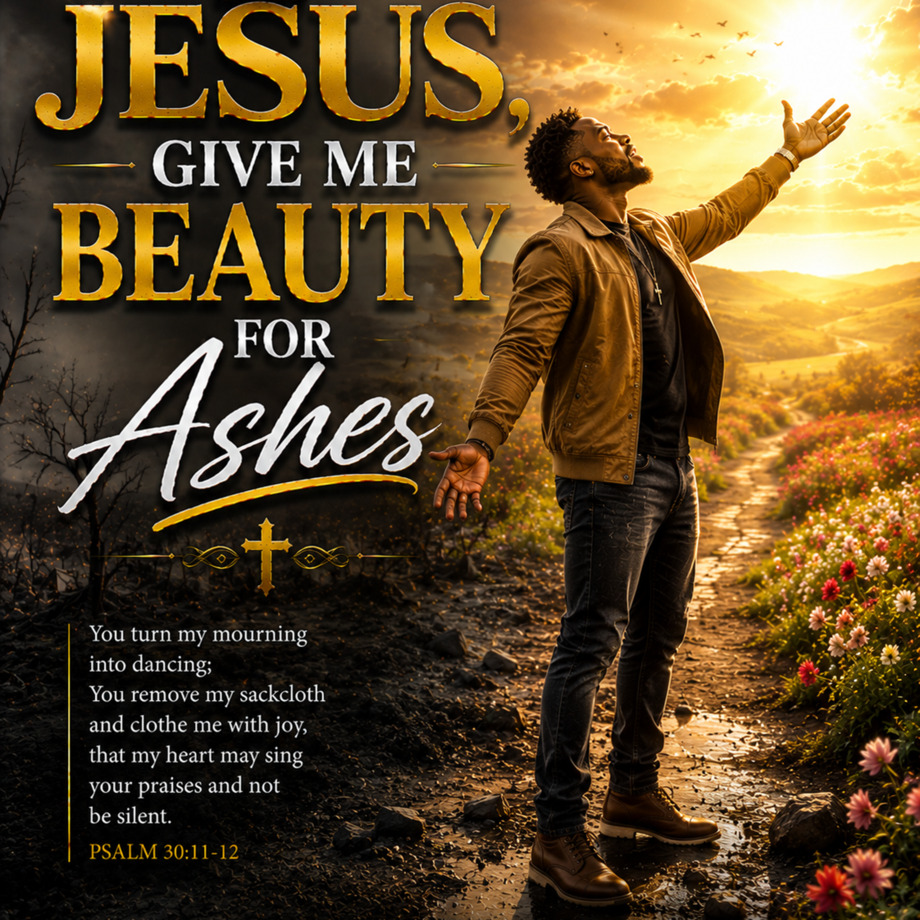 Jesus, Give Me Beauty for Ashes by olabode oluwafemi cover art