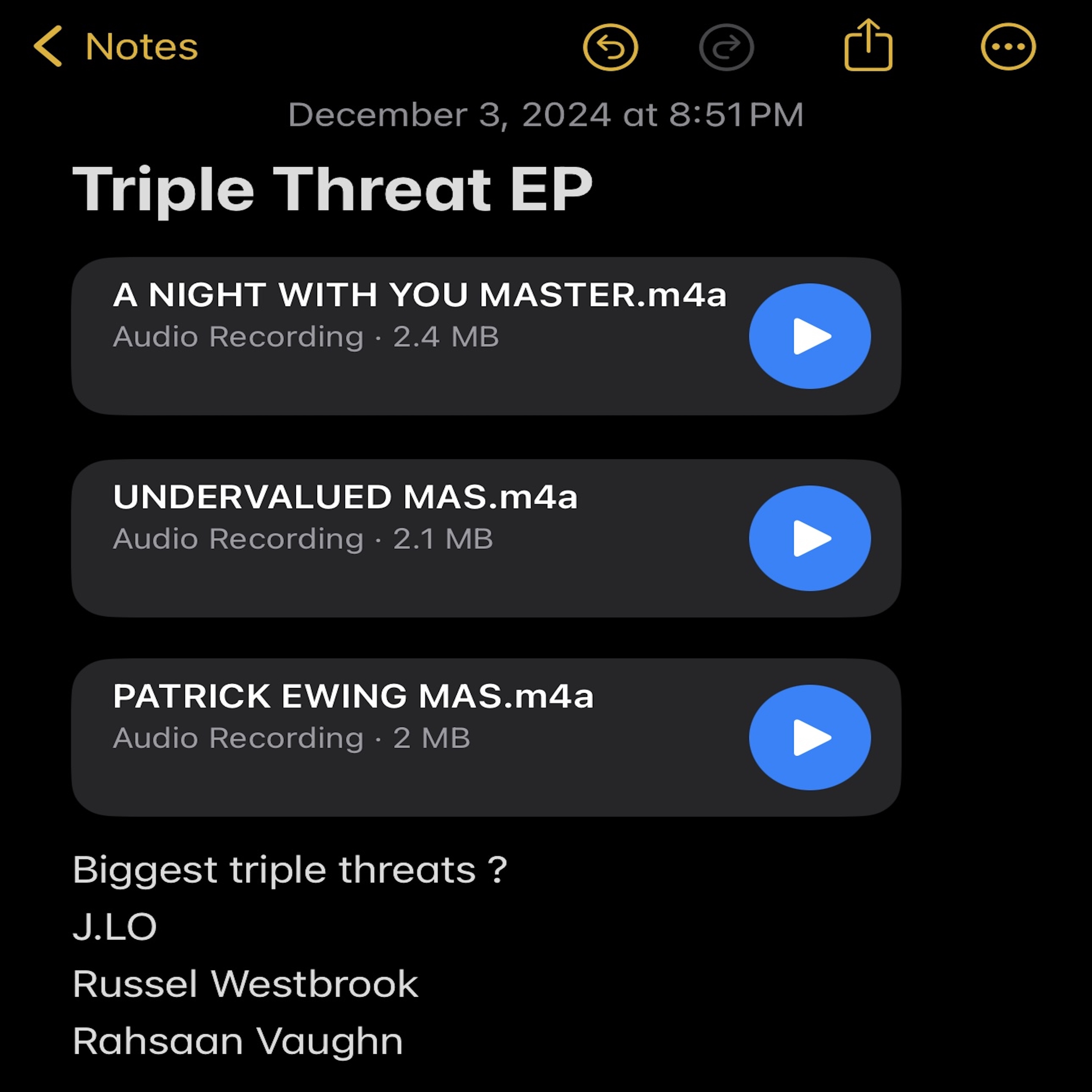 TRIPLE THREAT artwork