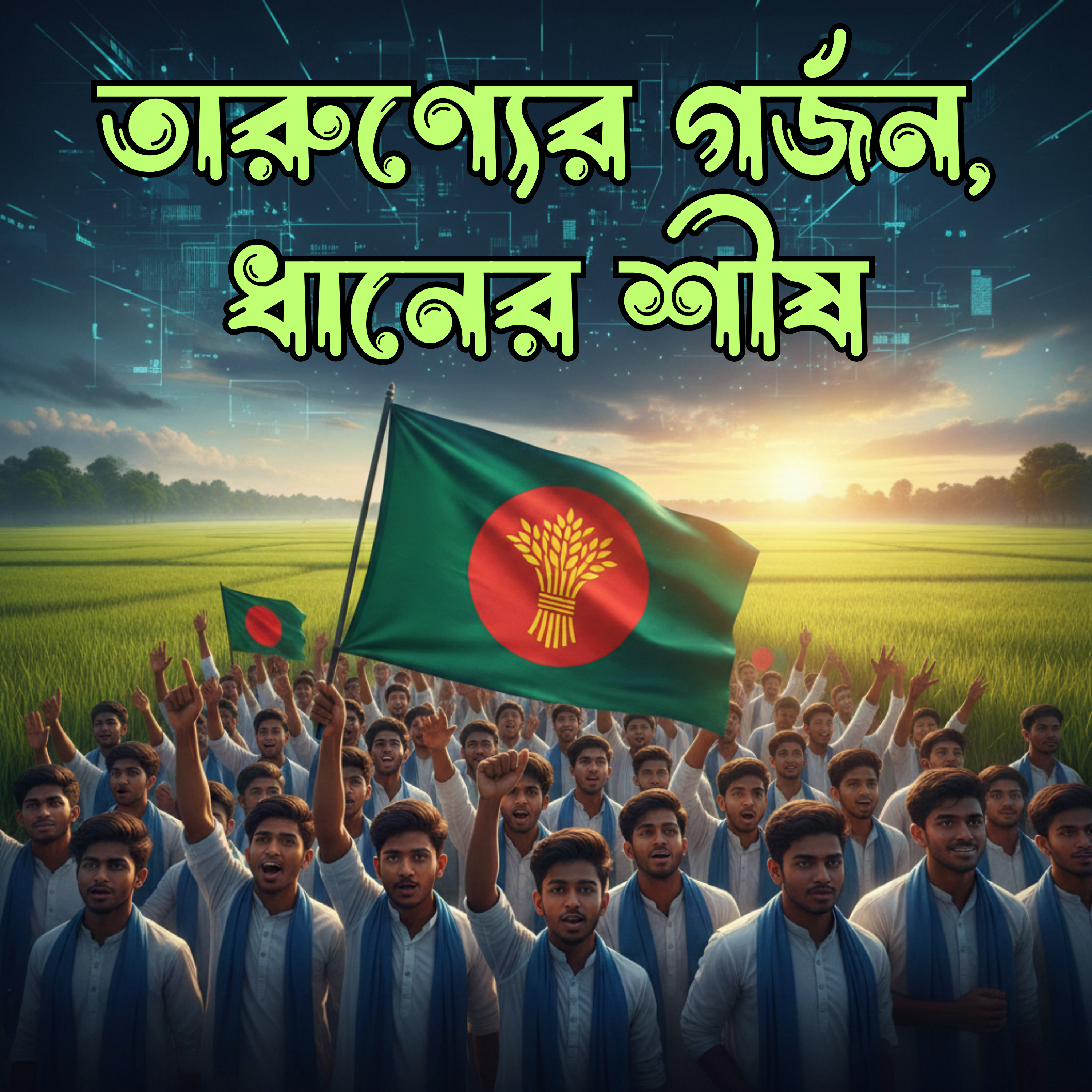 তারুণ্যের গর্জন, ধানের শীষ artwork