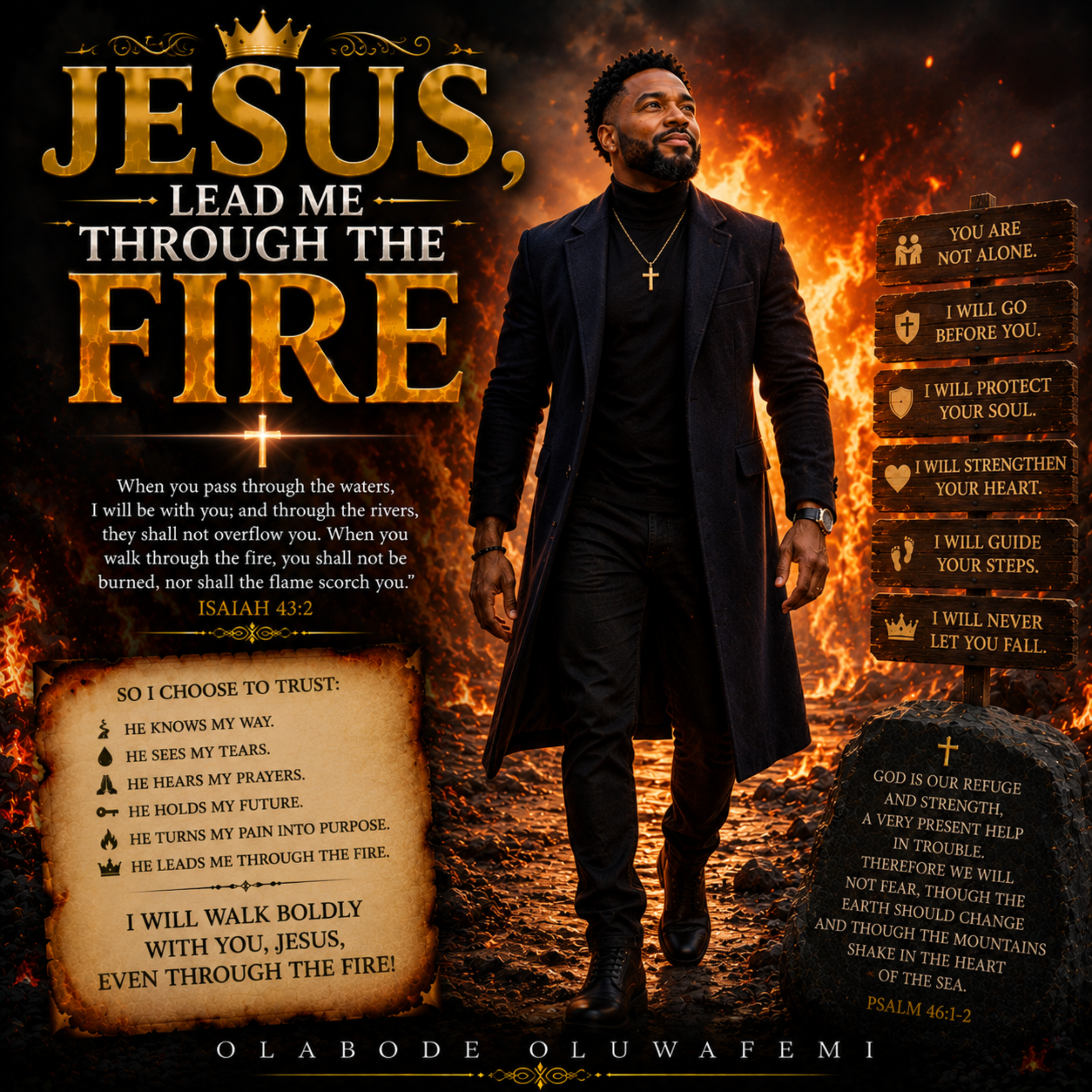 Jesus, Lead Me Through the Fire by olabode oluwafemi cover art