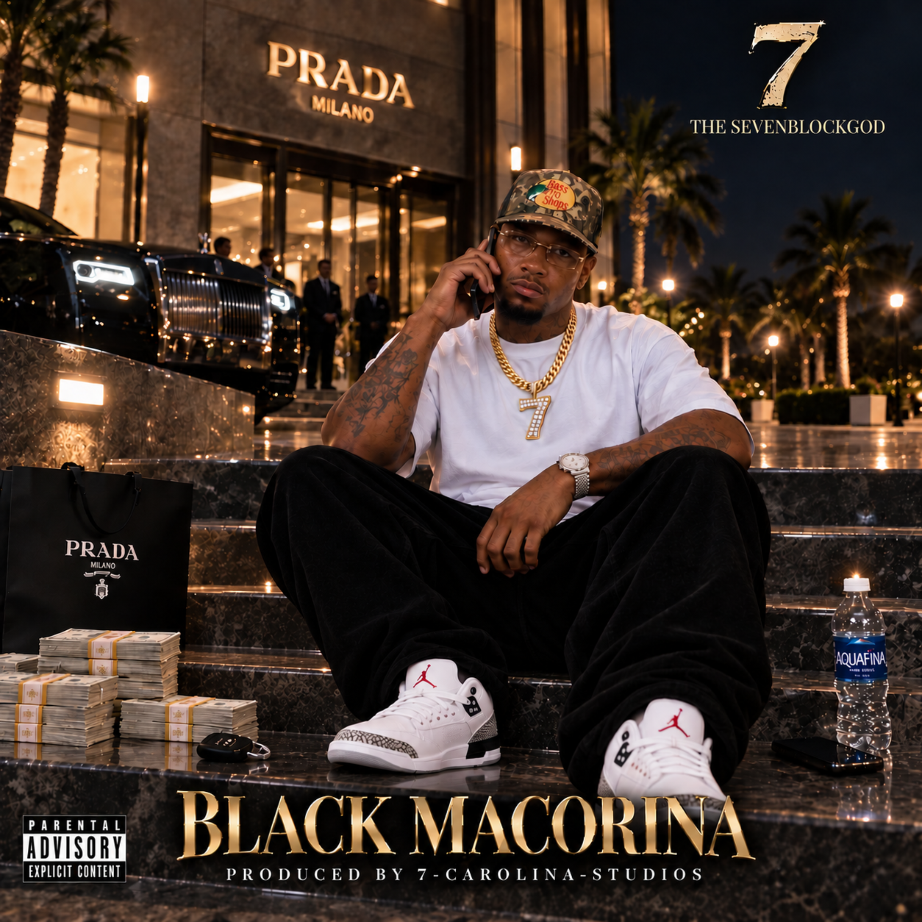 BLACK MACORINA by 7 THE SEVENBLOCKGOD cover art