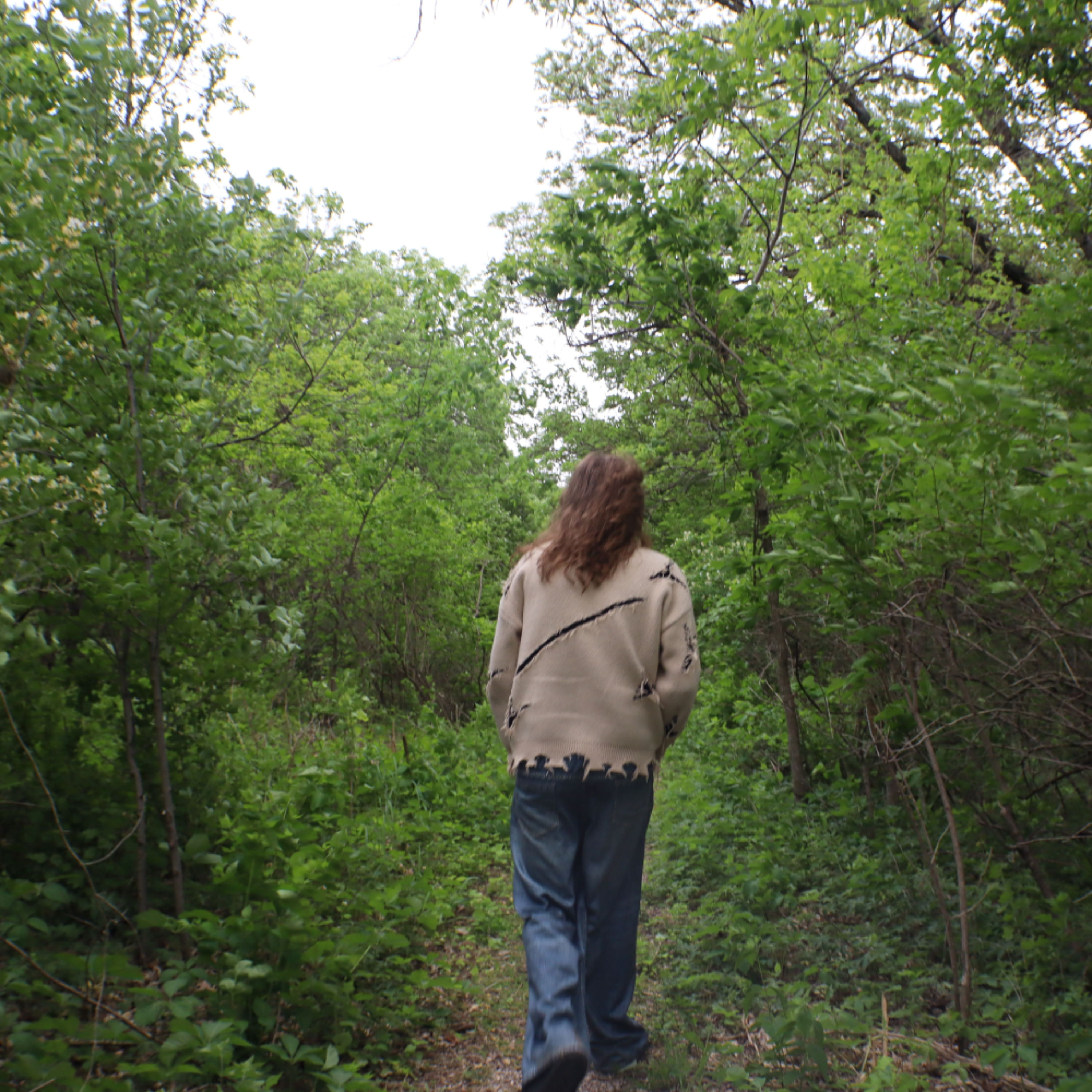 the man looking down artwork