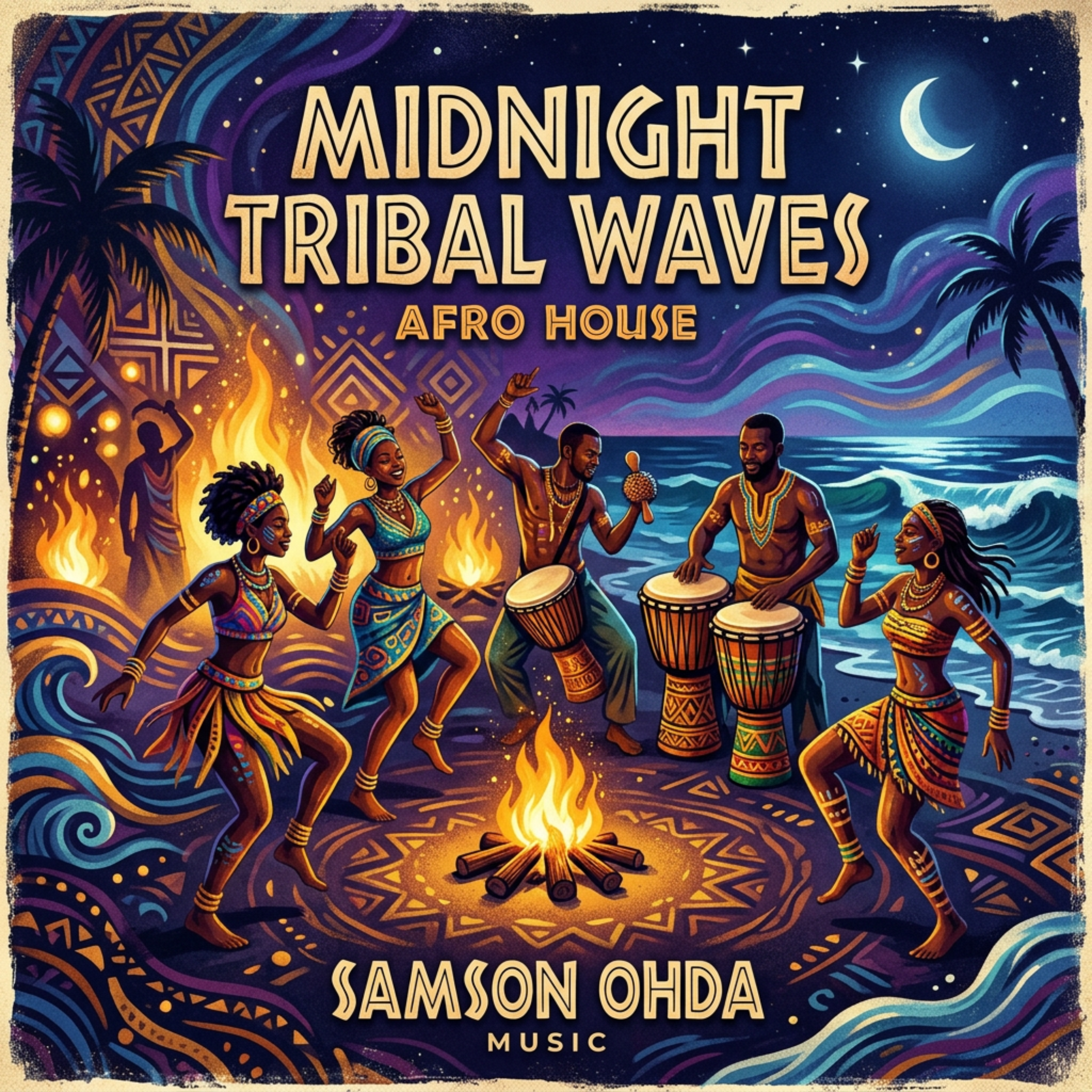 Midnight Tribal Waves by Samson Ohda  cover art