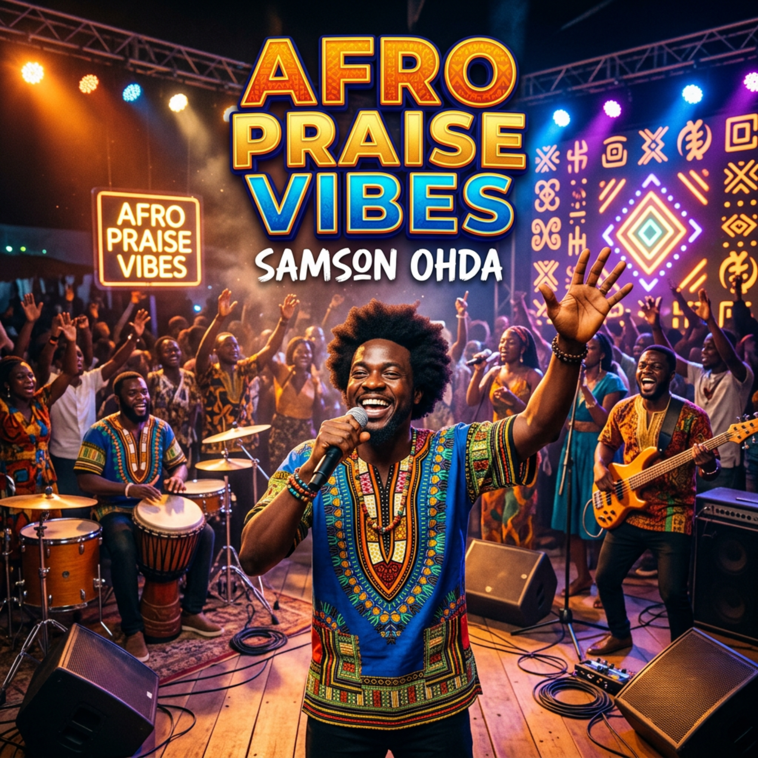Afro Praise Vibes by Samson Ohda  cover art