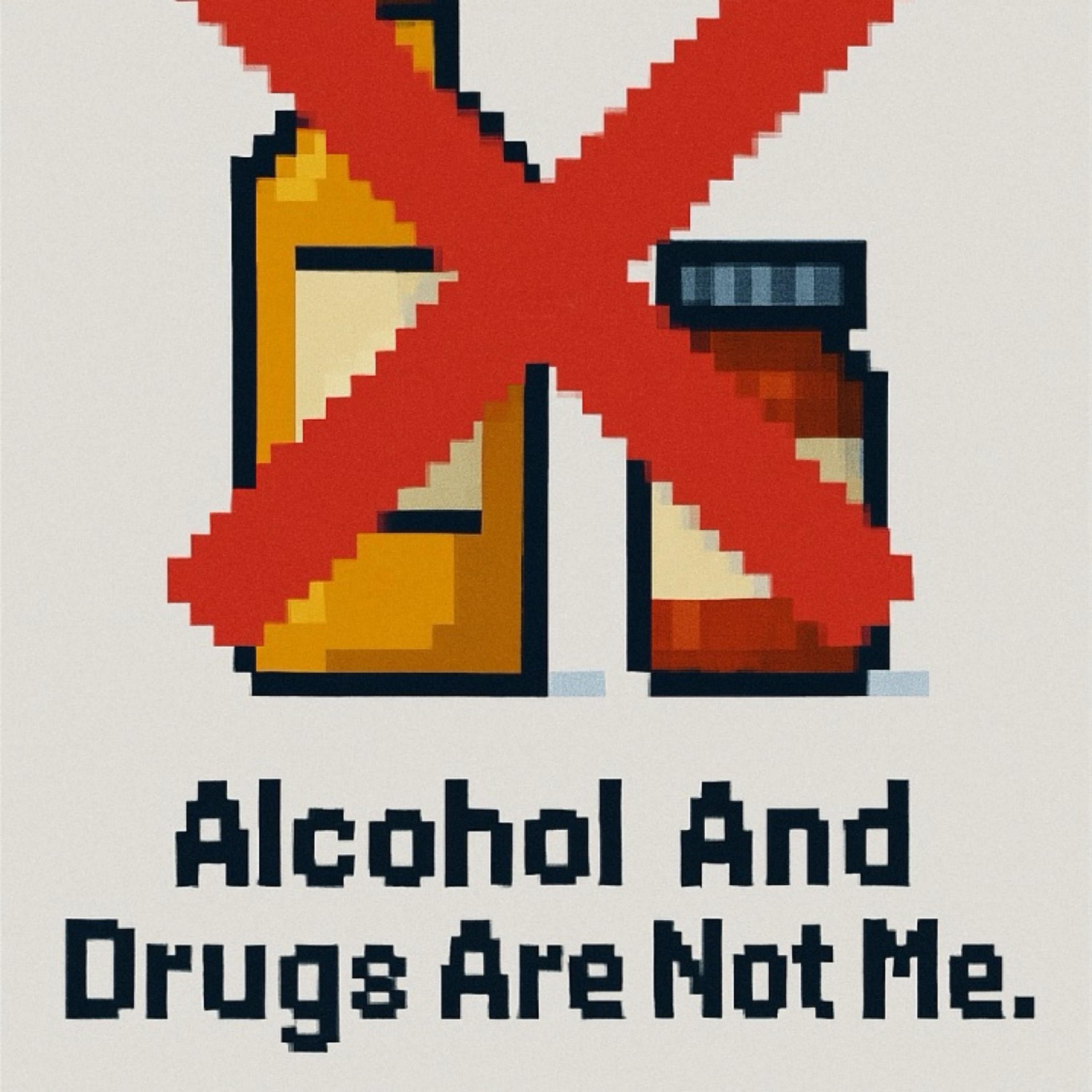 Alcohol and drugs are not me artwork