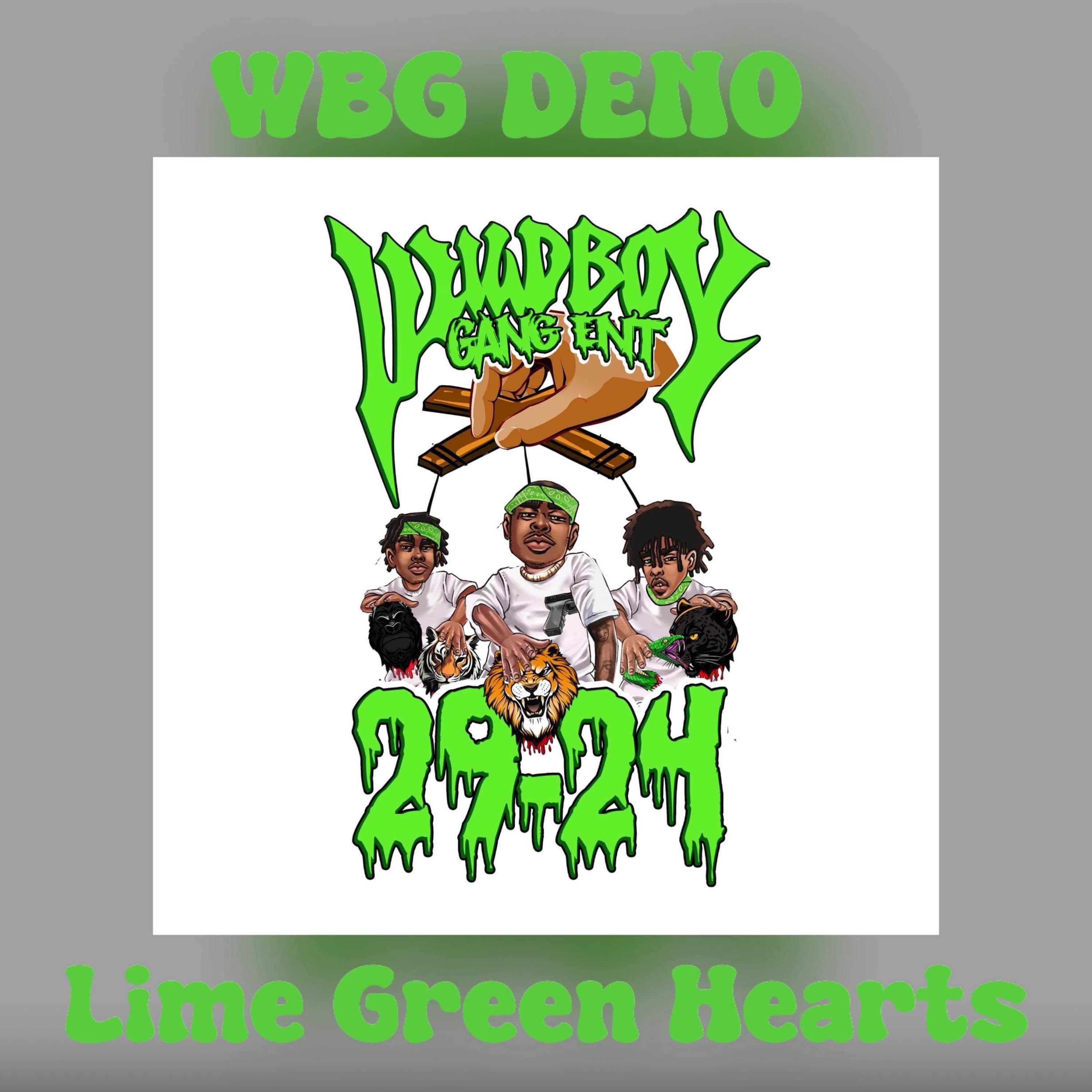 Lime Green Hearts by WBG Deno cover art