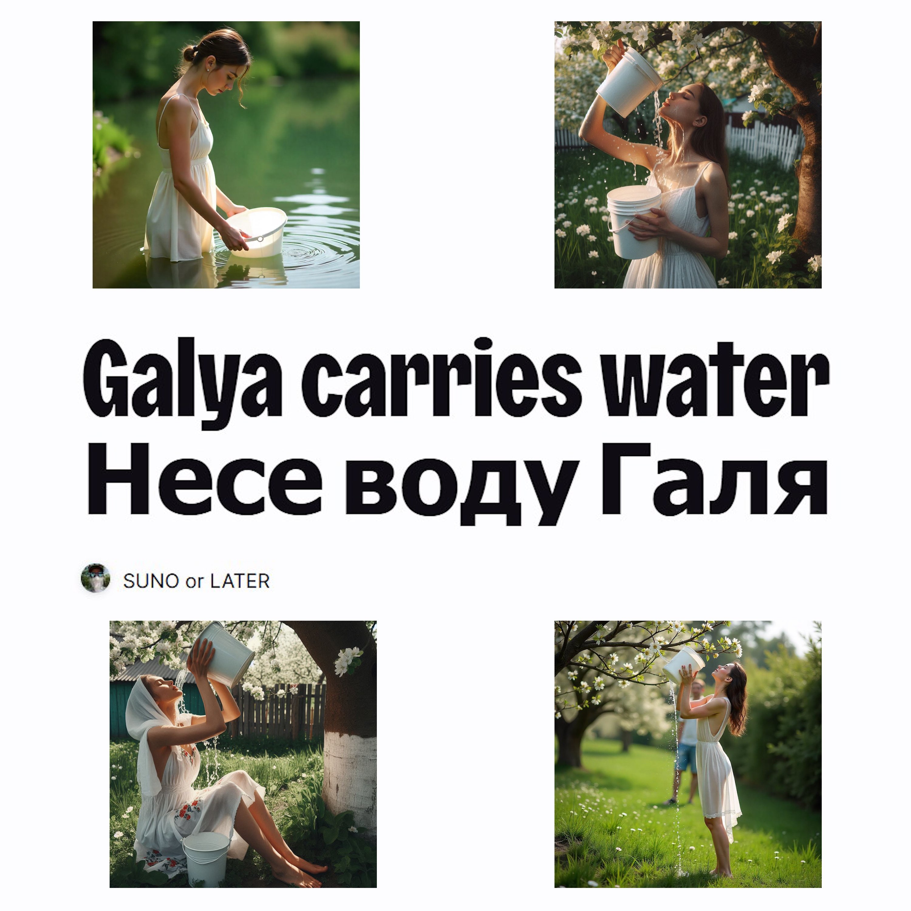 Galya carries water Несе воду Галя artwork