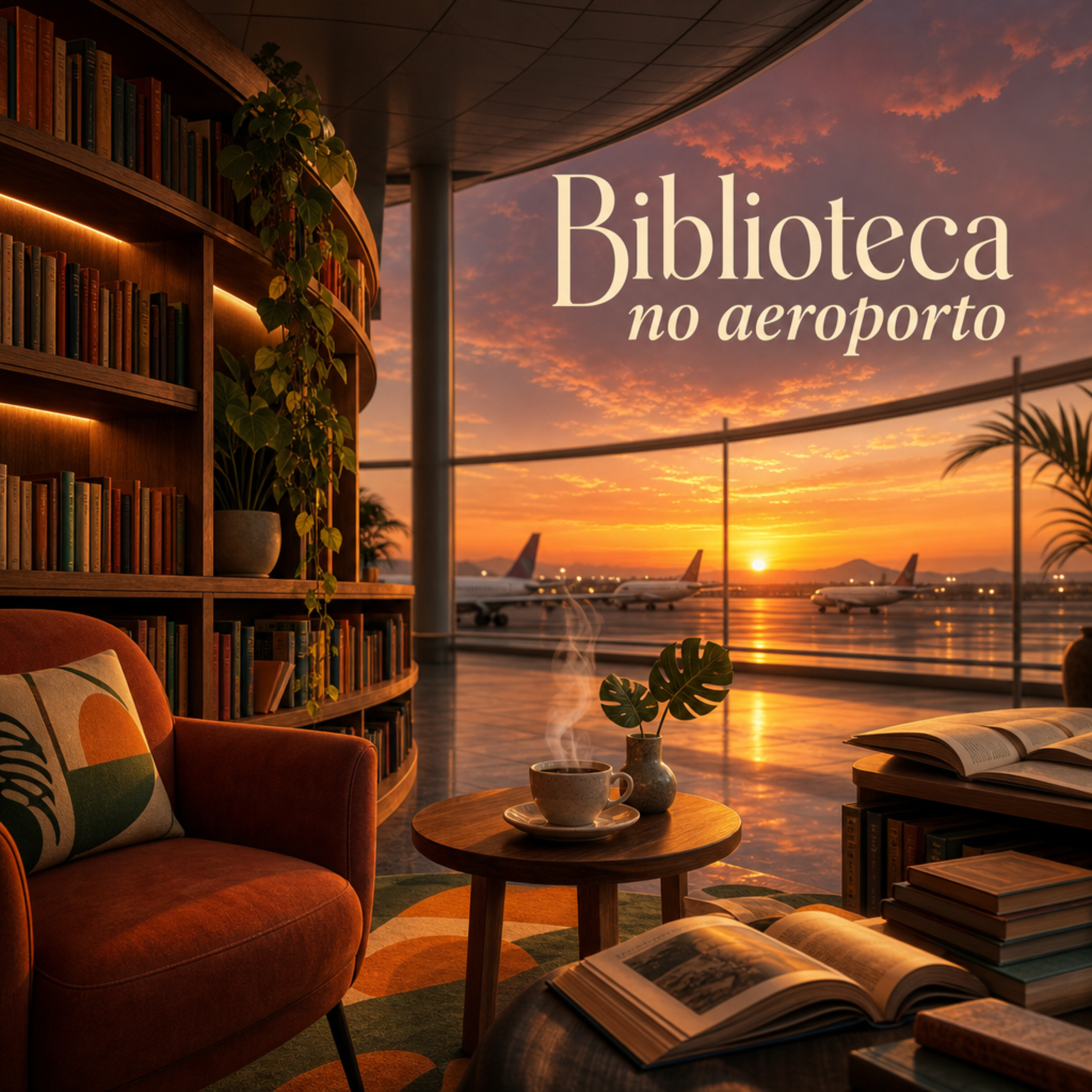 Biblioteca no aeroporto by Nilson Nsn cover art