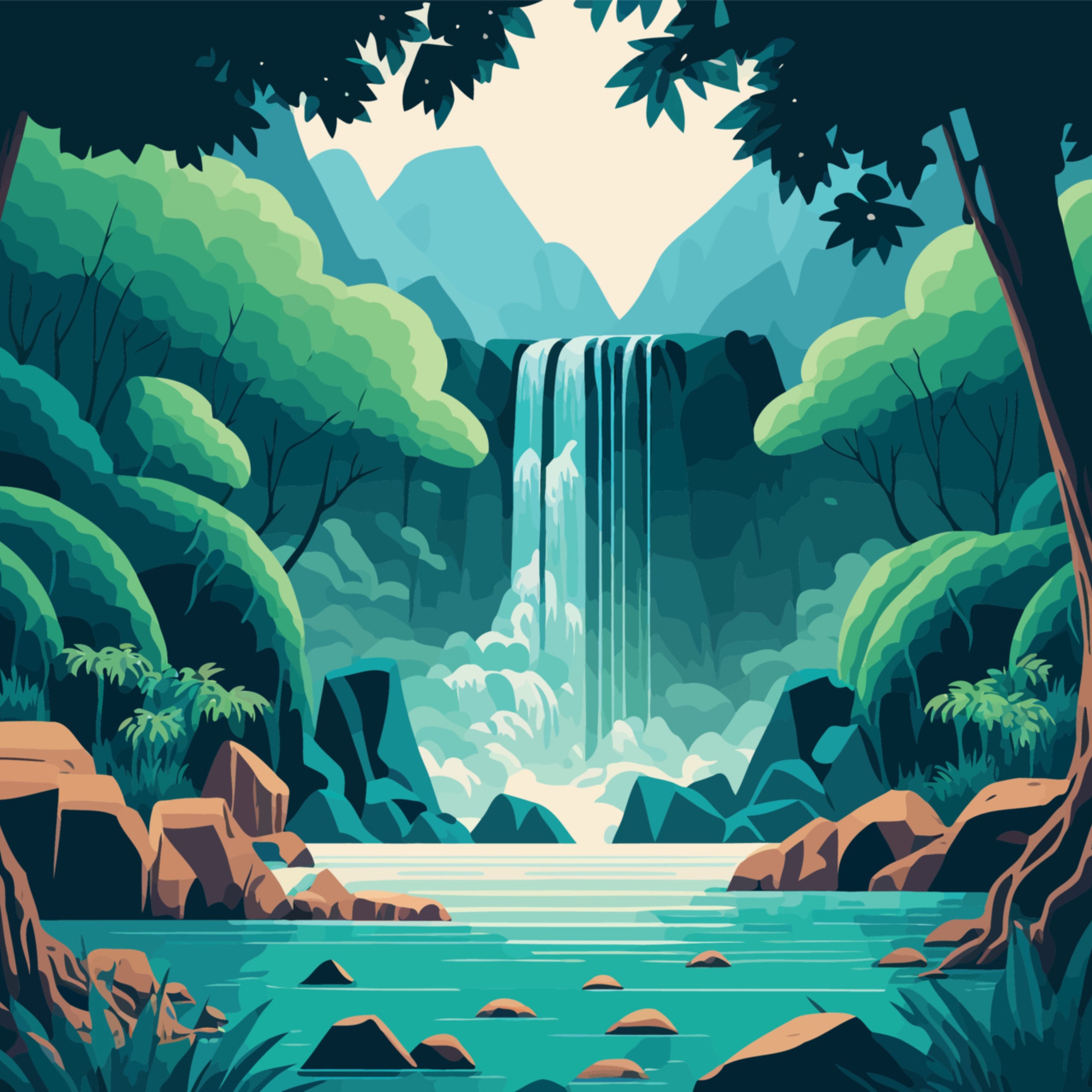 Waterfalls (Ambiance) by George Andrew Simons cover art