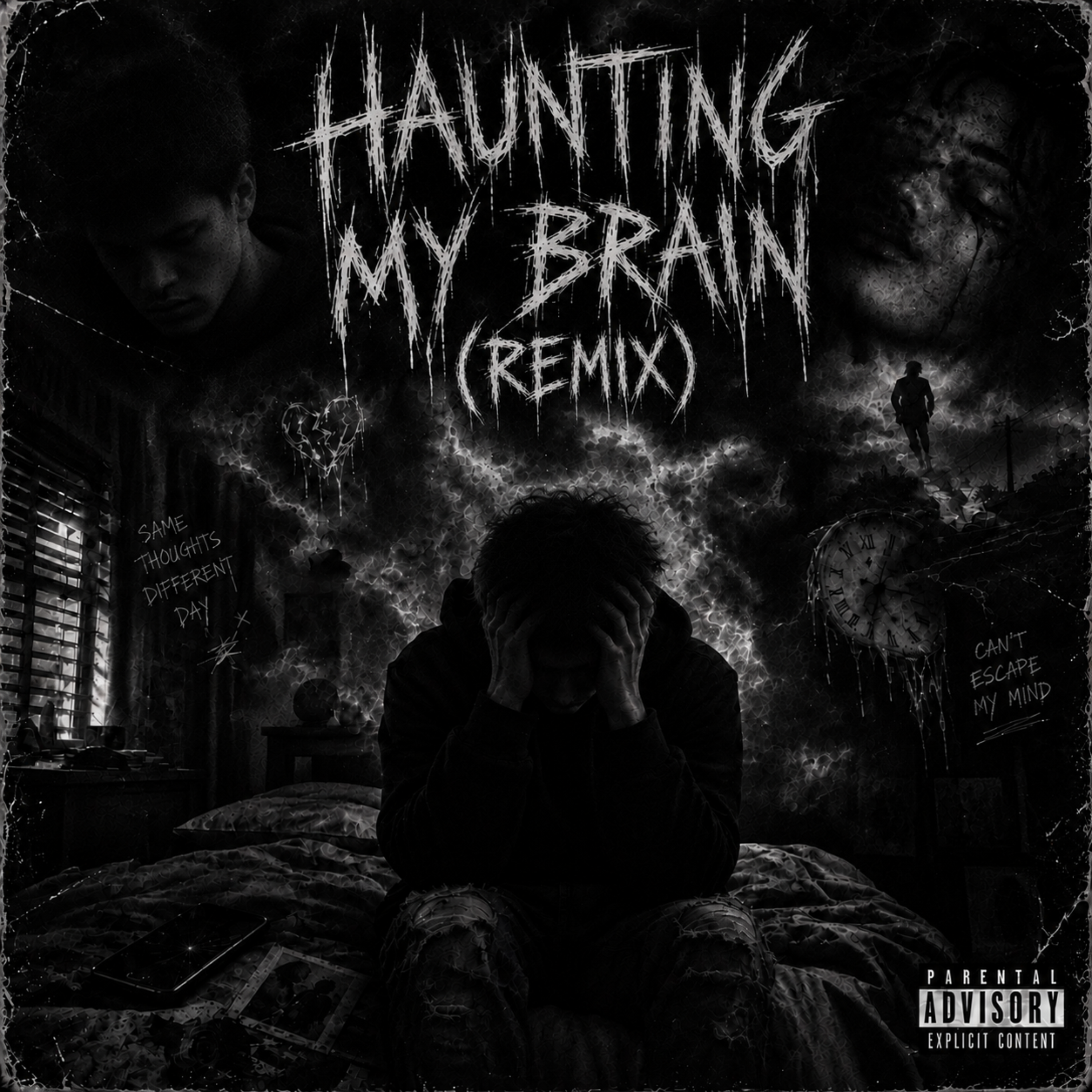 HAUNTING MY BRAIN (REMIX) by KRD Shaggy Smokez cover art
