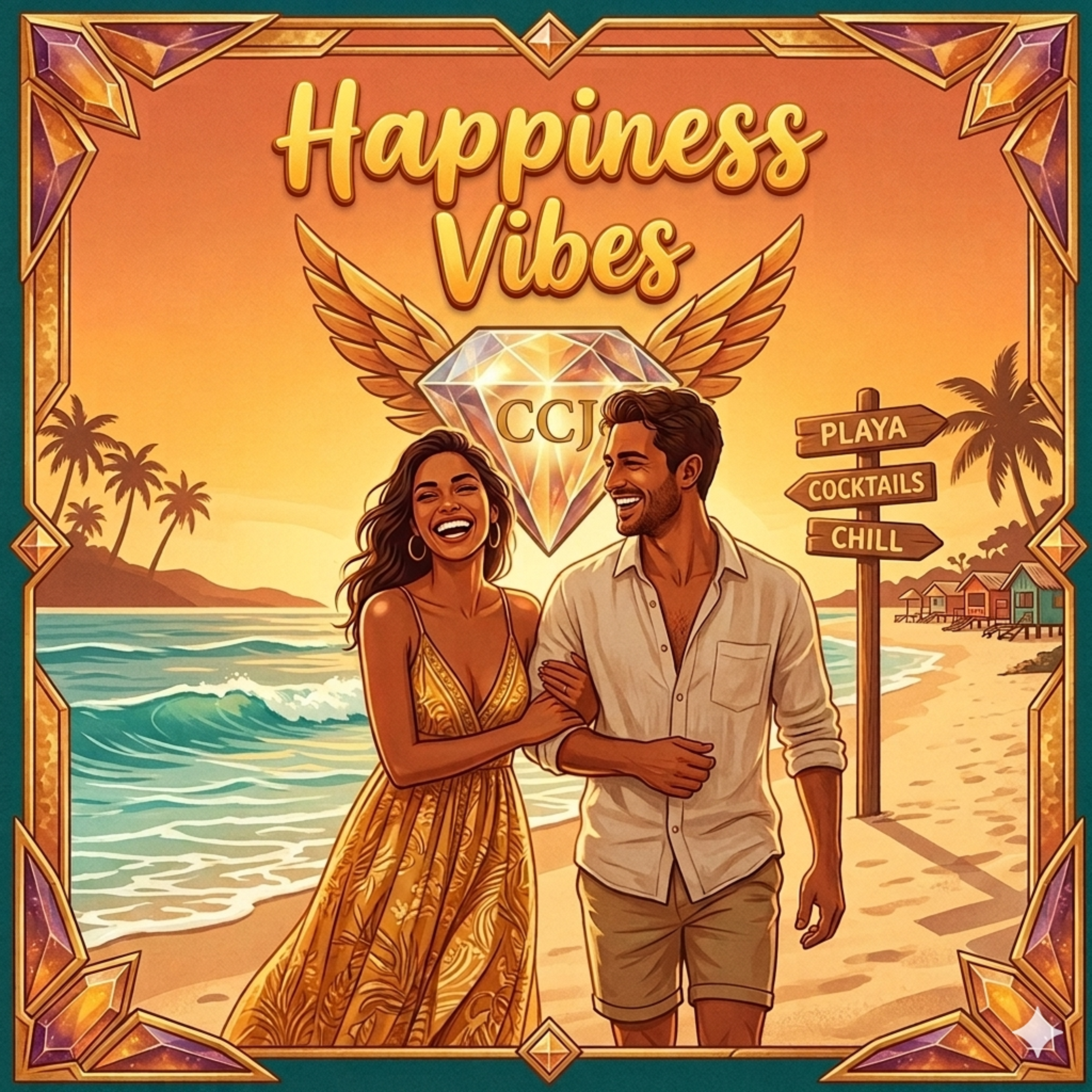 Happiness Vibes by Crystal Creations Jolka cover art