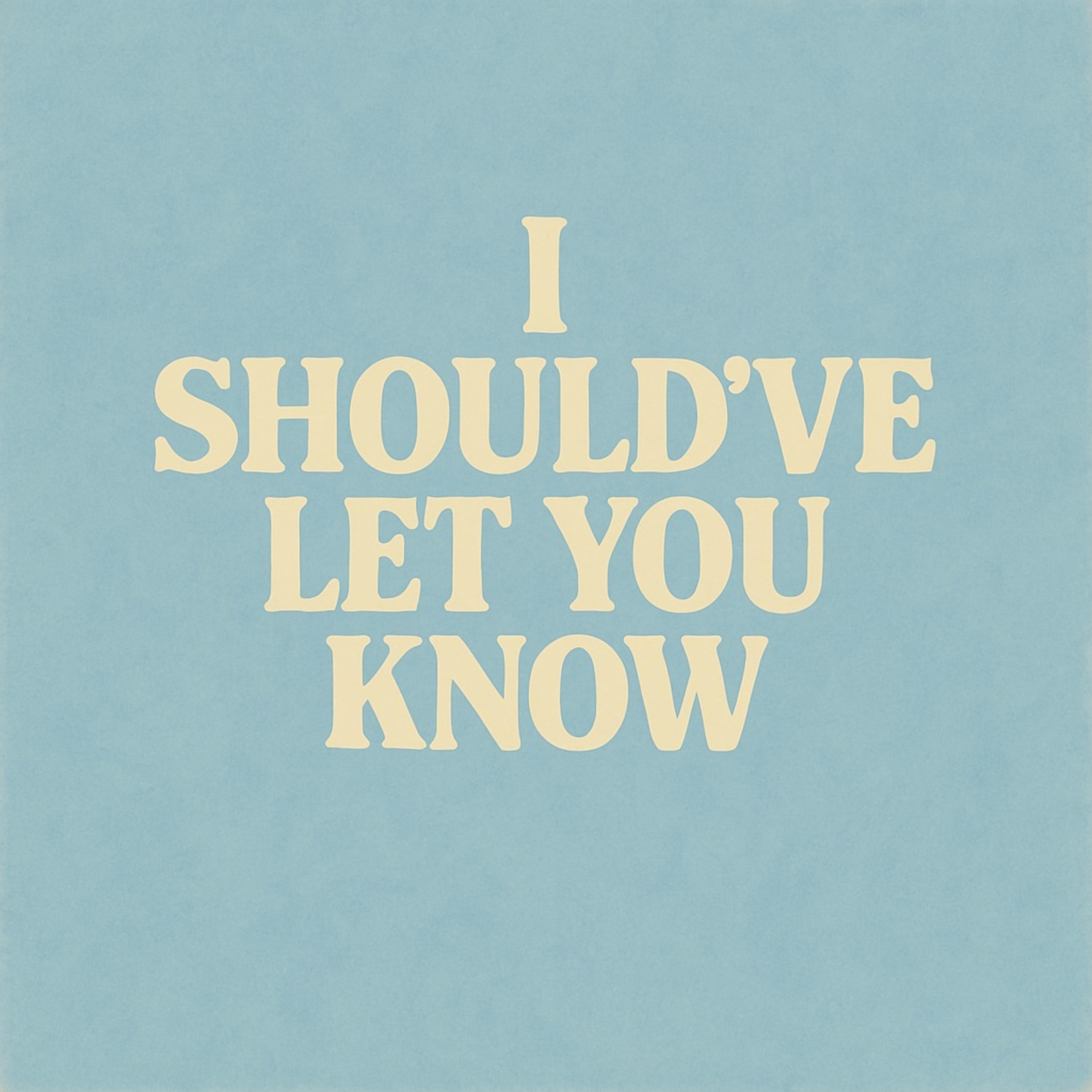 I Should’ve Let You Know artwork