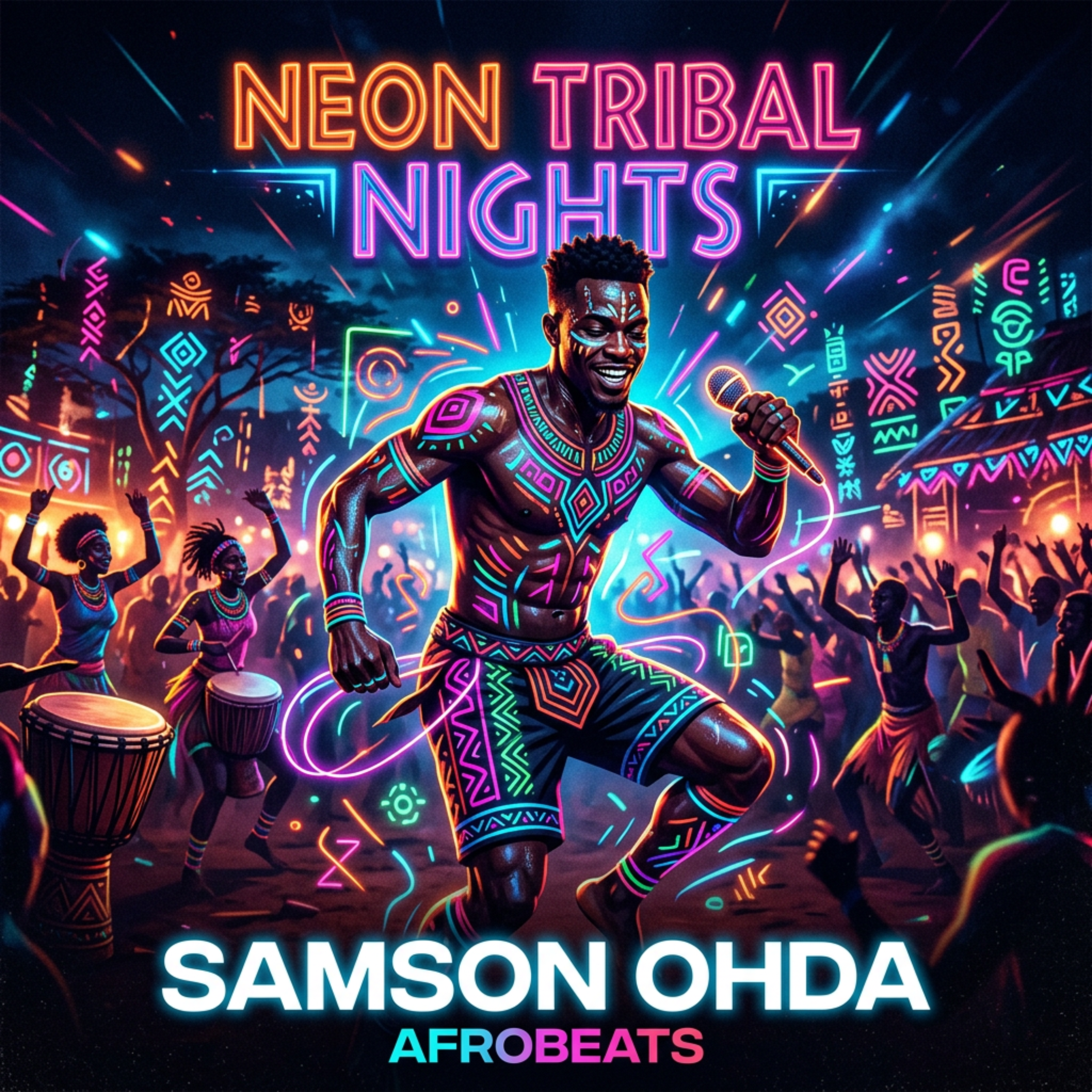 Neon Tribal Nights by Samson Ohda  cover art