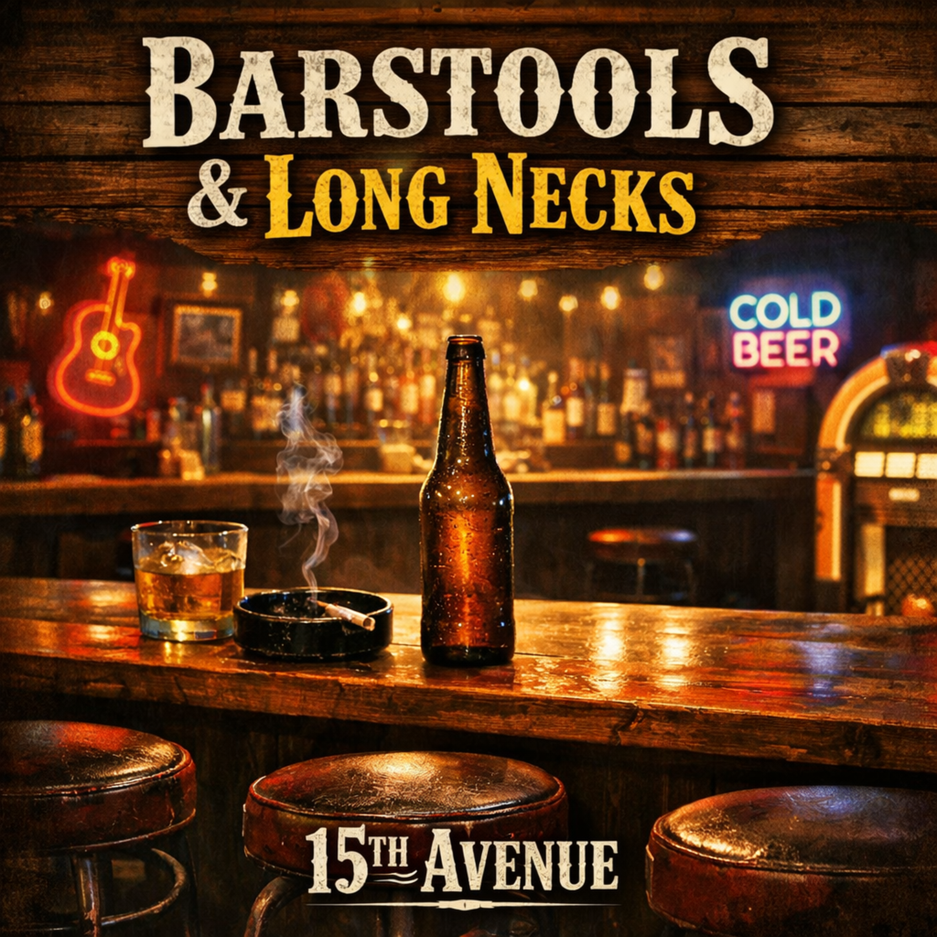 Barstools and Long necks artwork