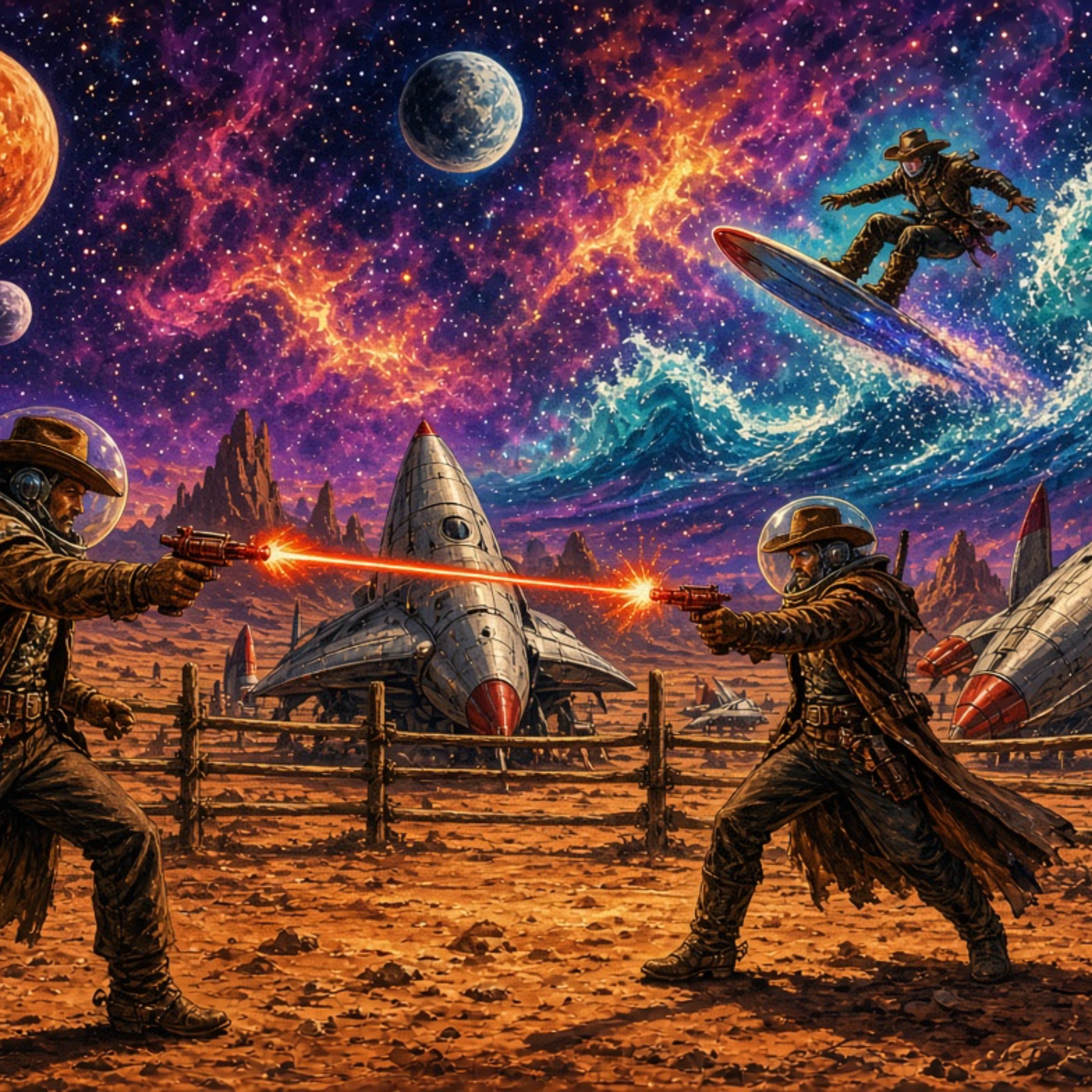 Spaceships at the O.K. Corral by CosmicBeyond cover art