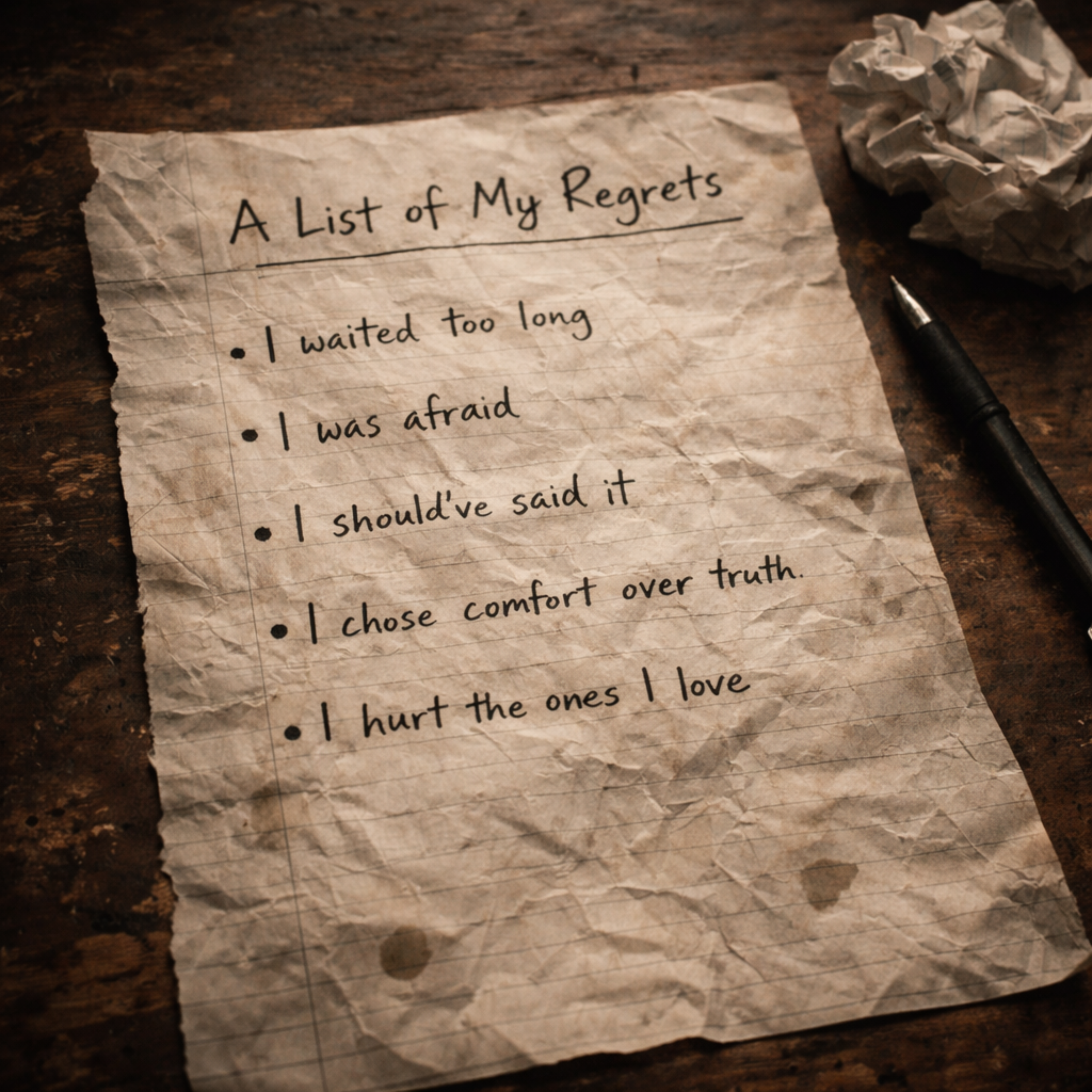 List Of My Regrets artwork