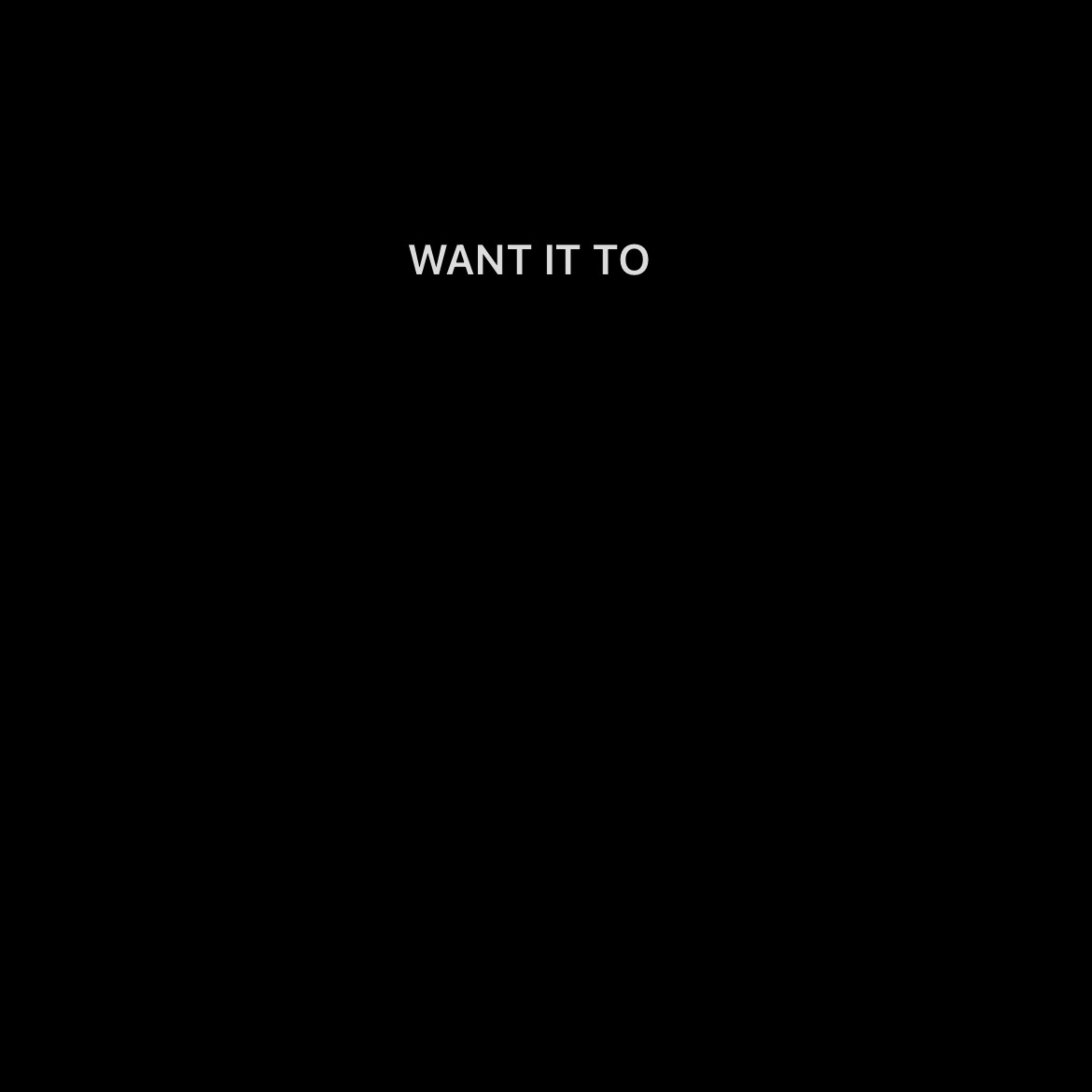 WANT IT TO artwork