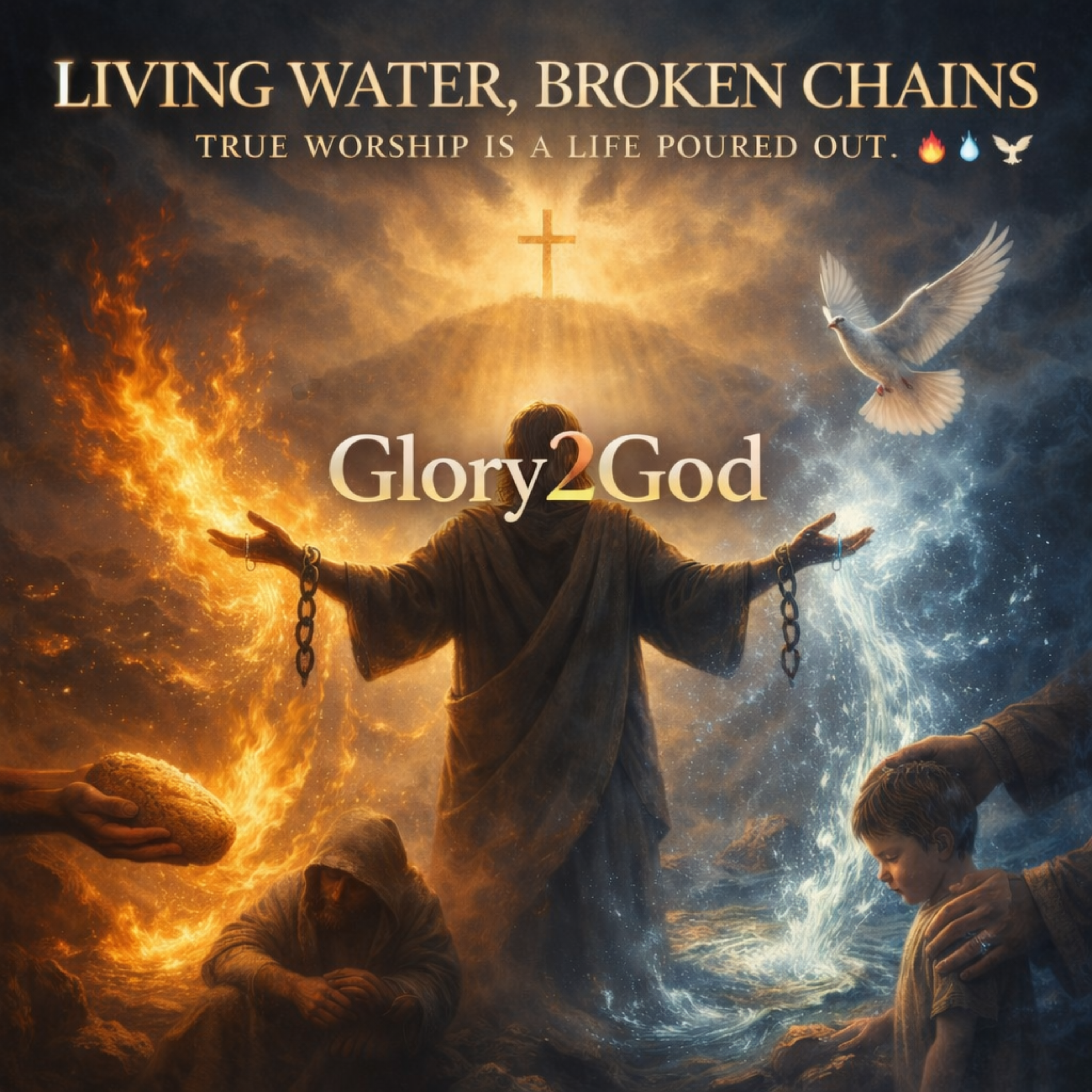 LIVING WATER, BROKEN CHAINS artwork