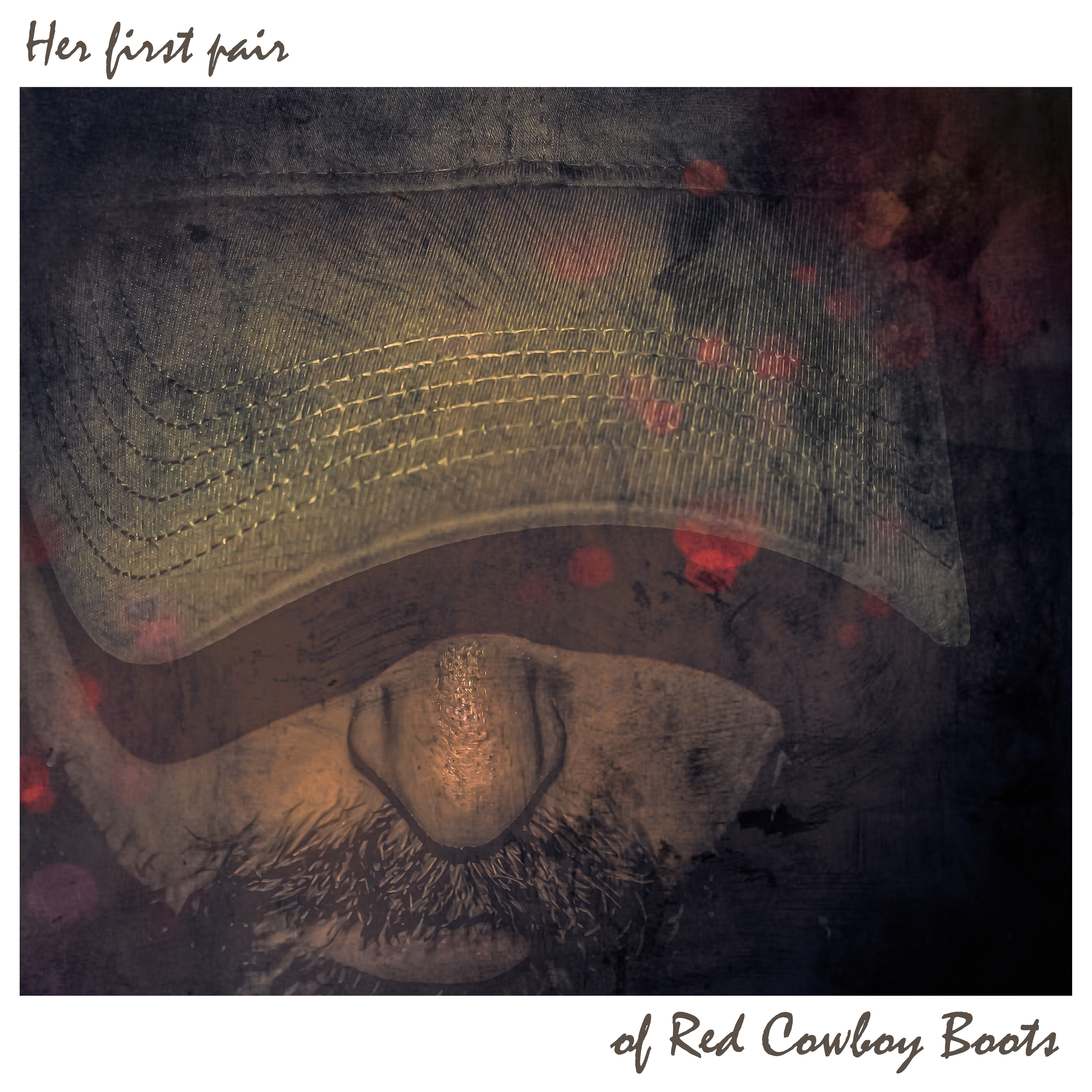 Her first pair of red cowboy boots artwork
