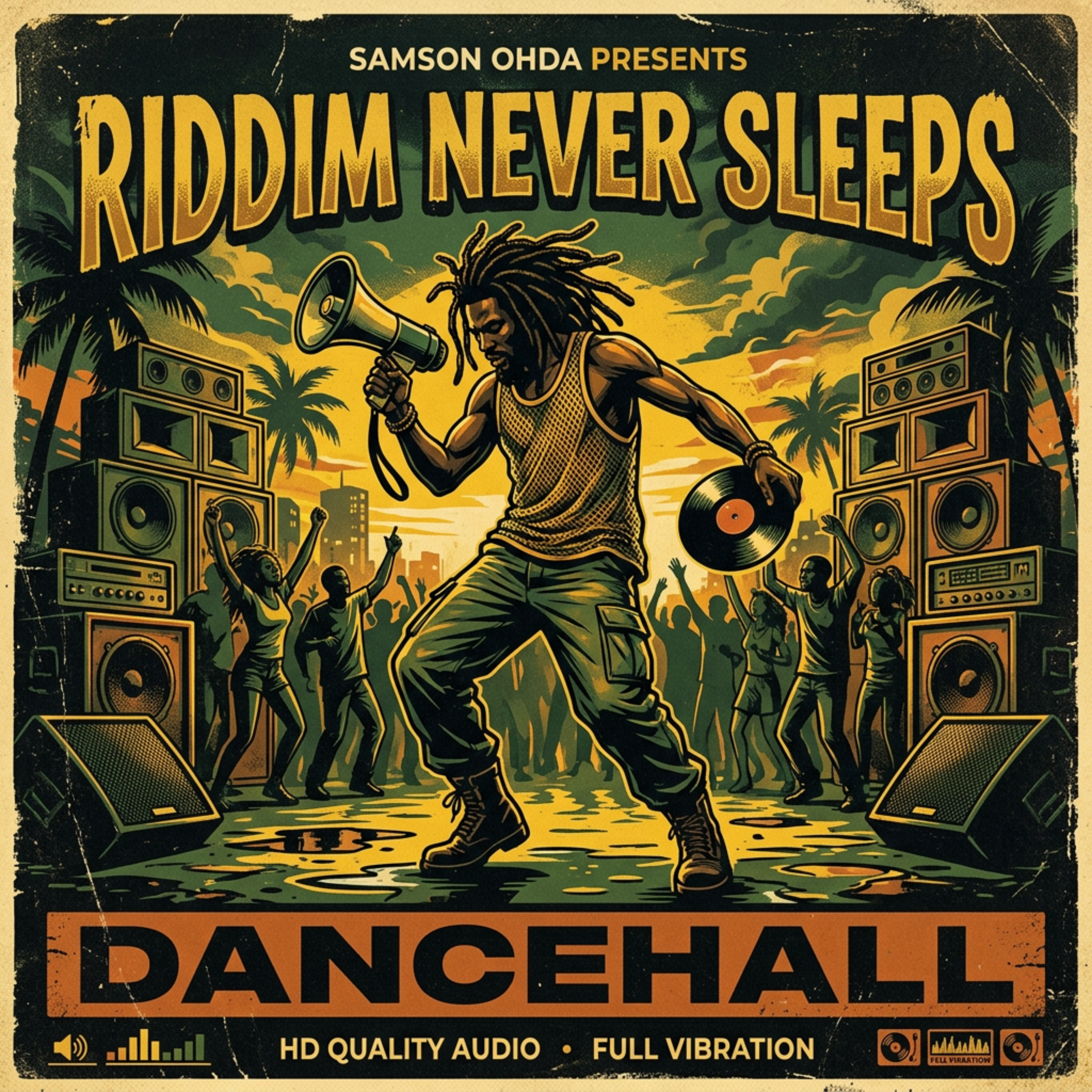 Riddim Never Sleeps by Samson Ohda  cover art