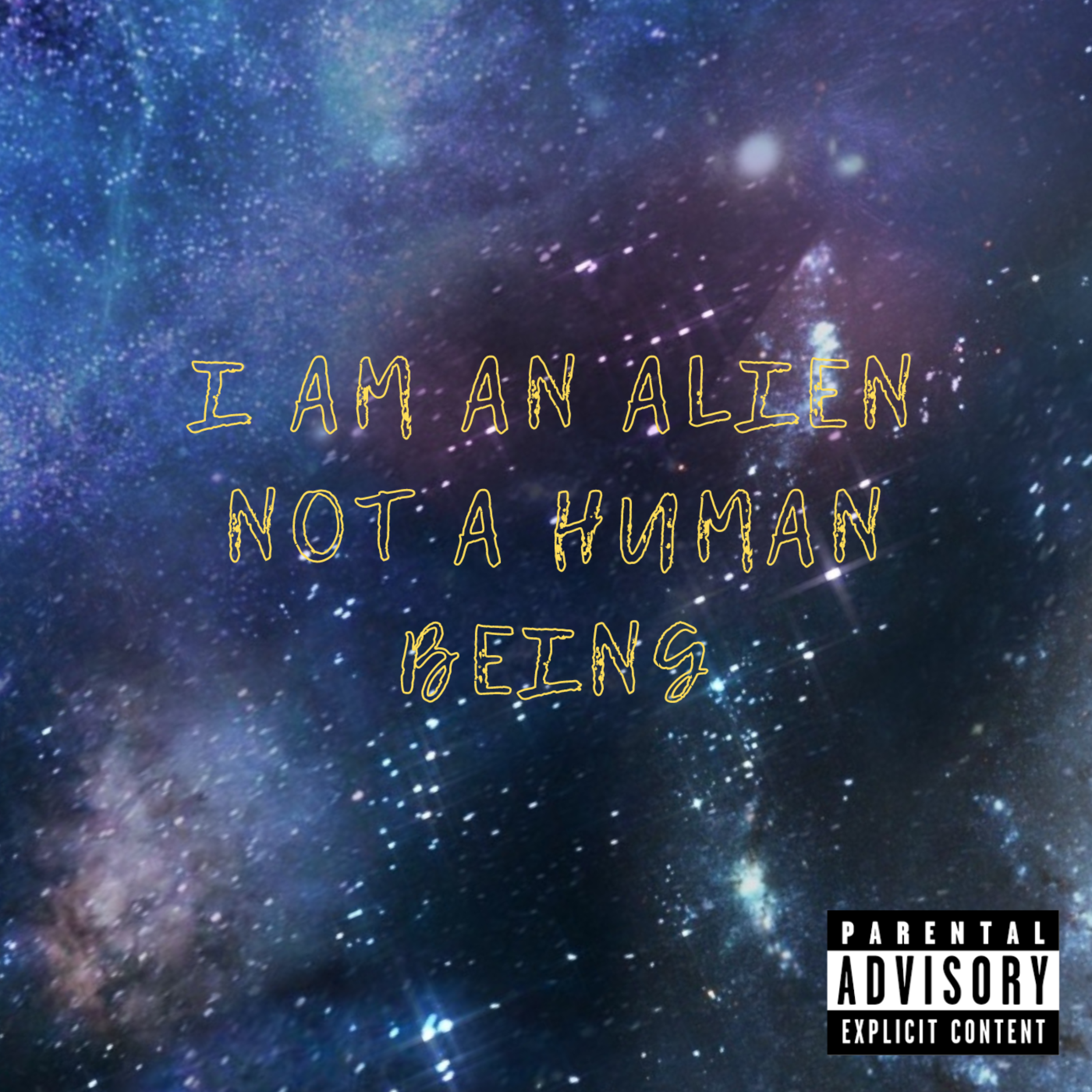 I AM AN ALIEN NOT A HUMAN BEING artwork
