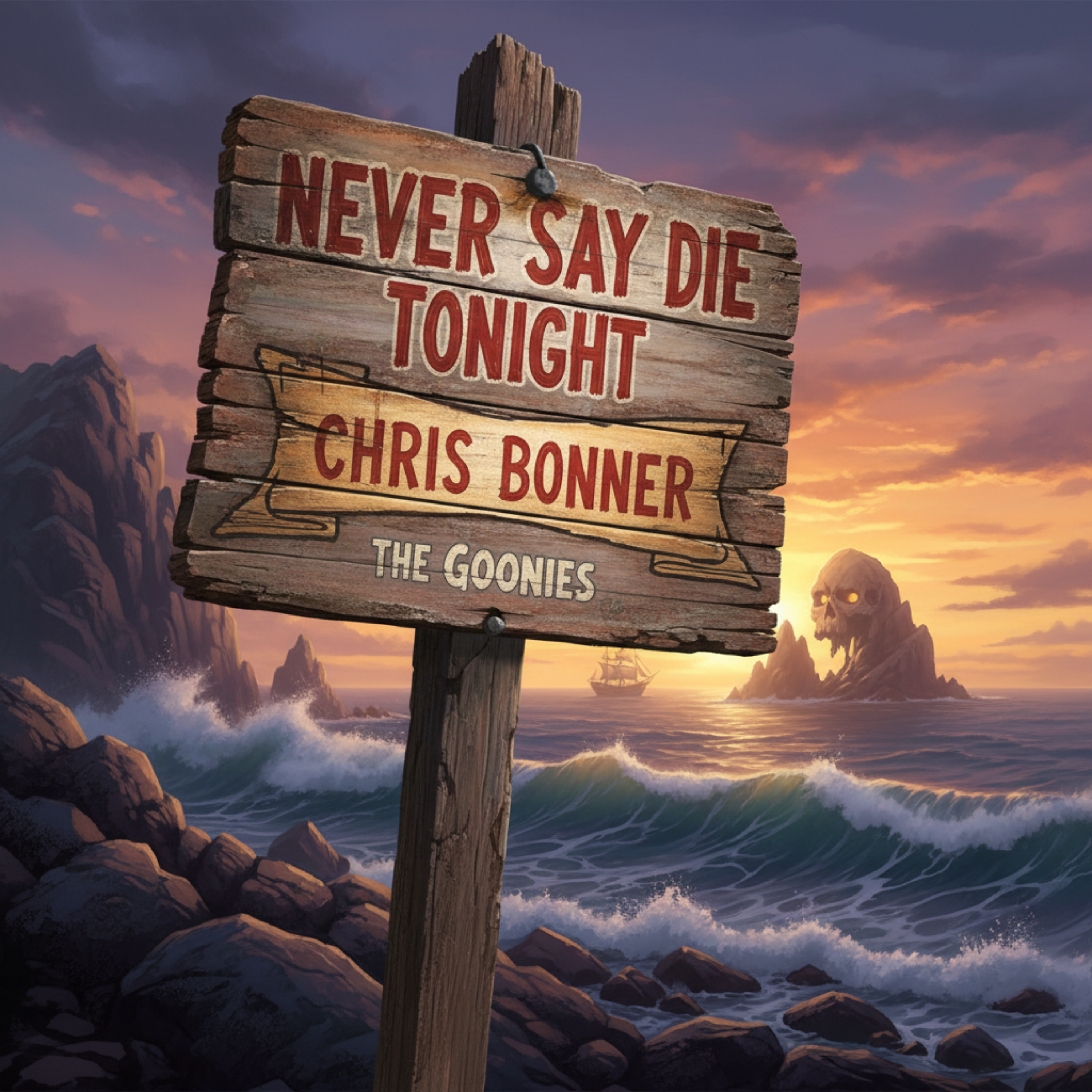 Never Say Die Tonight by Chris Bonner UK cover art