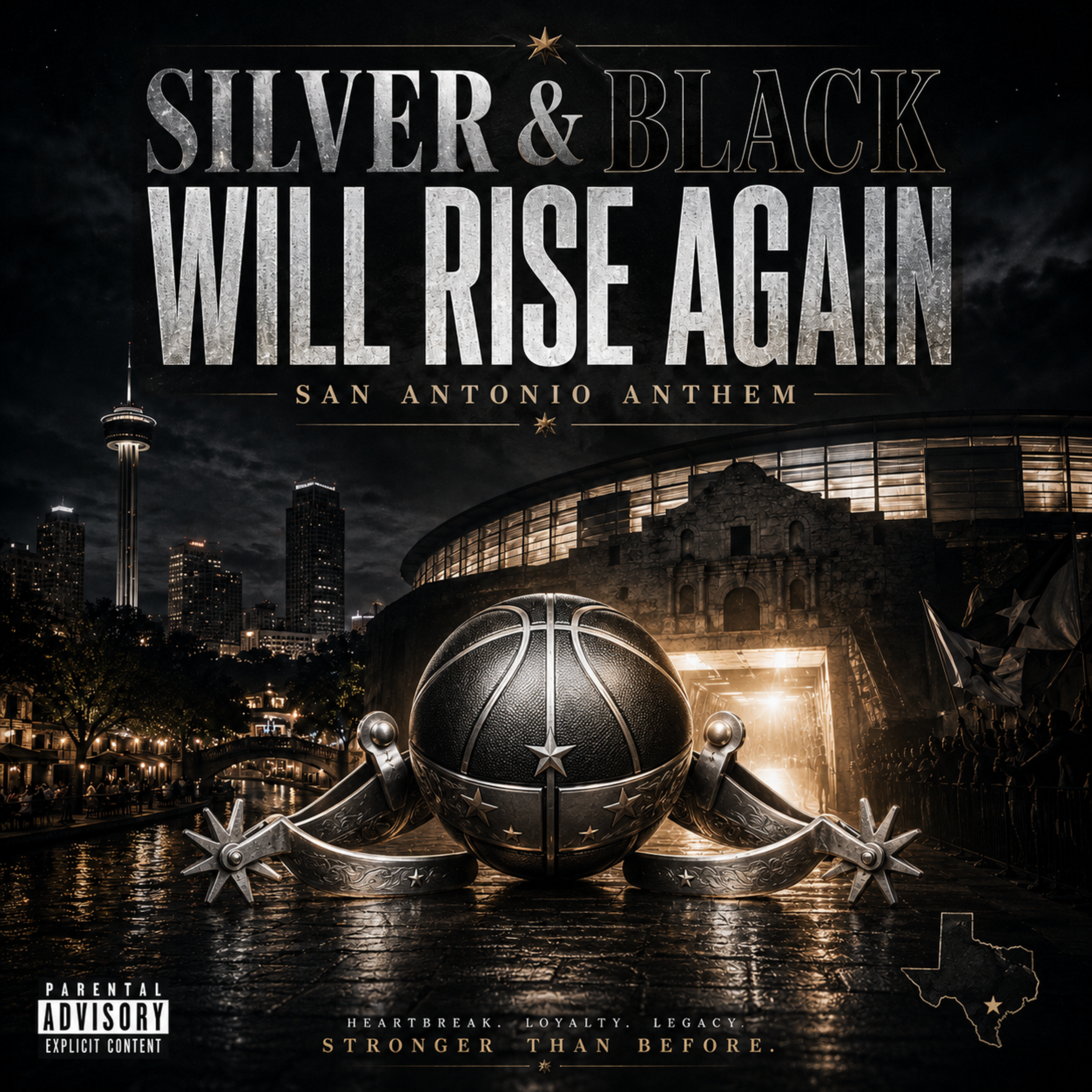 GO SPURS. SILVER & BLACK RISE AGAIN. by A-WORLDI cover art