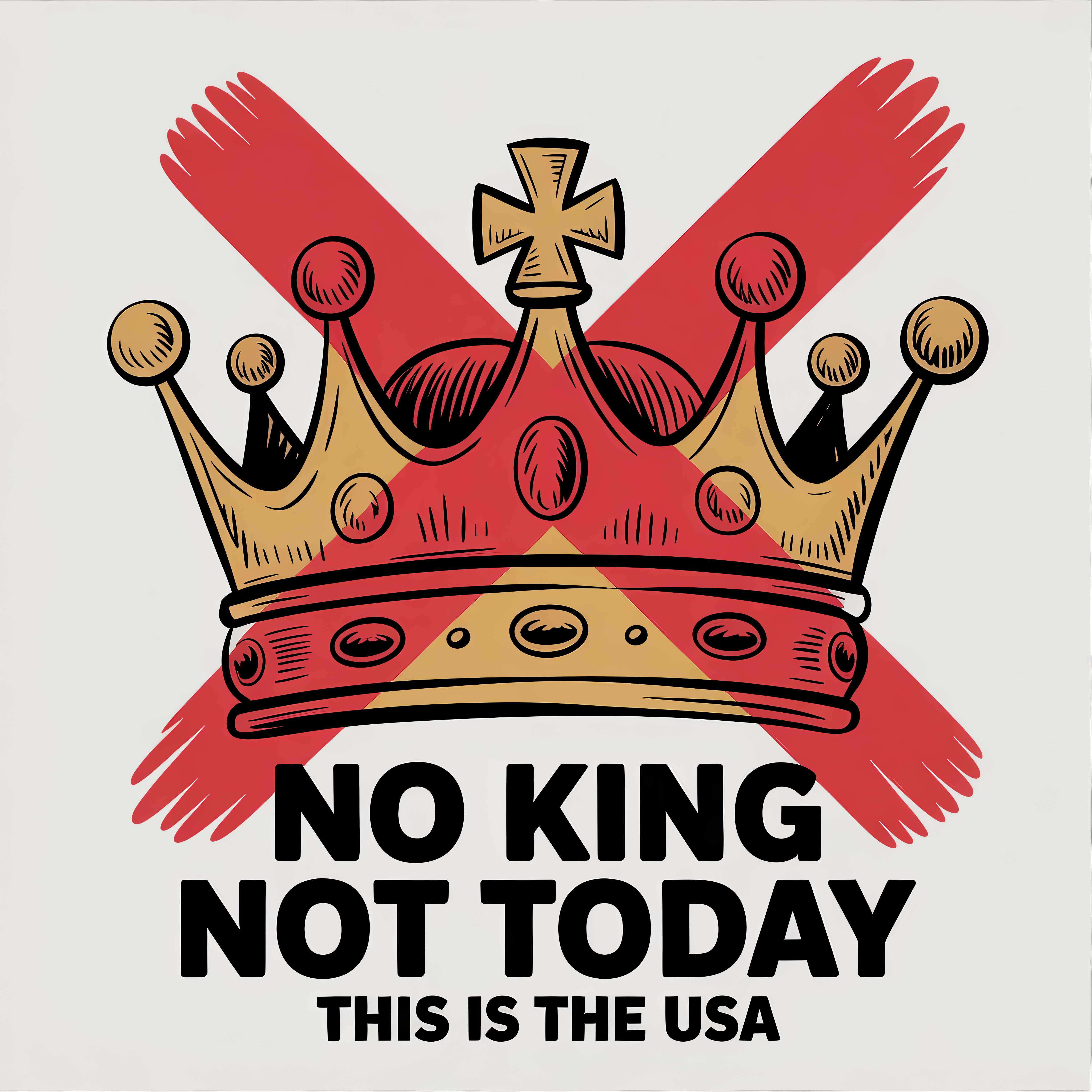No King Not Today (This is the USA) artwork