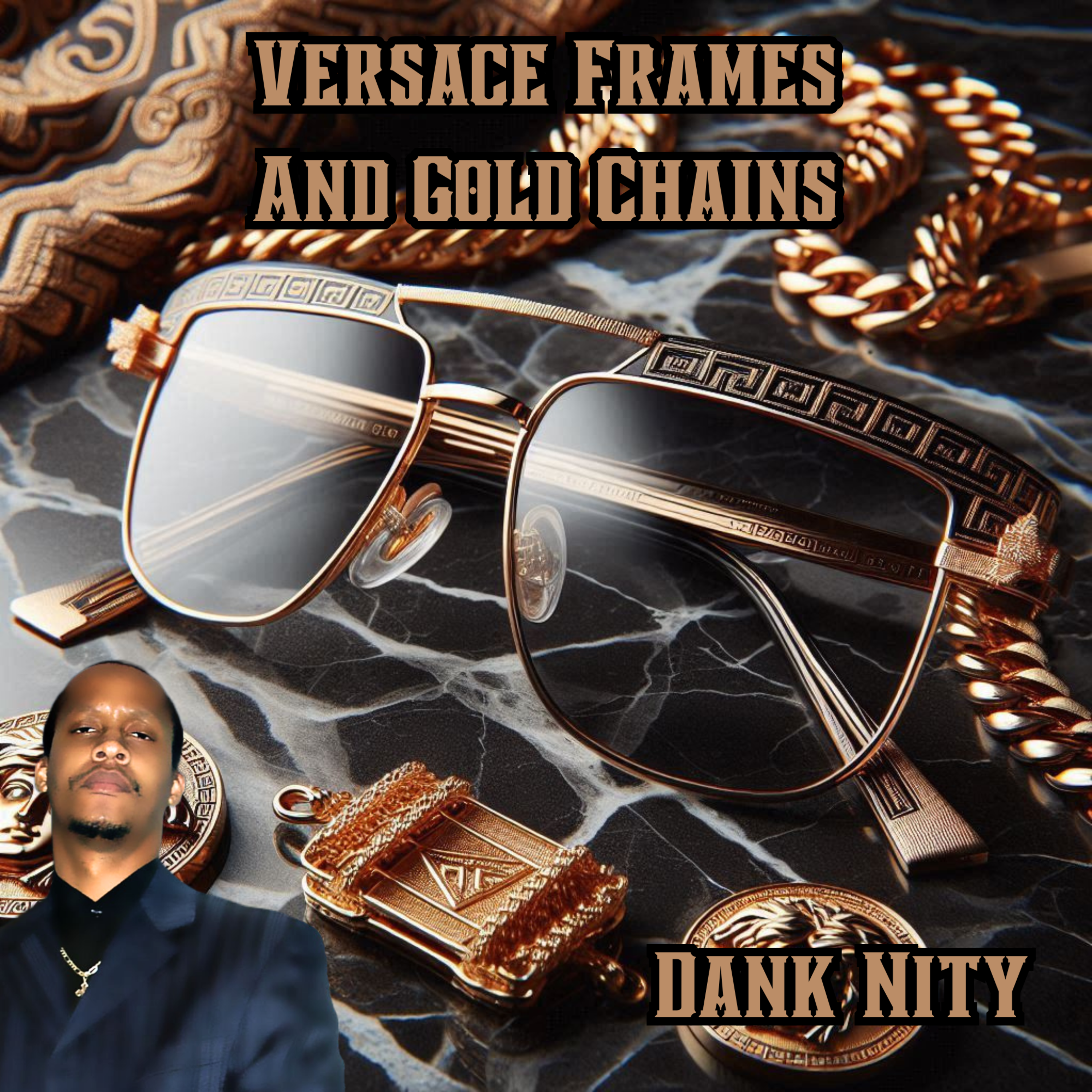 Versace Frames And Gold Chains artwork