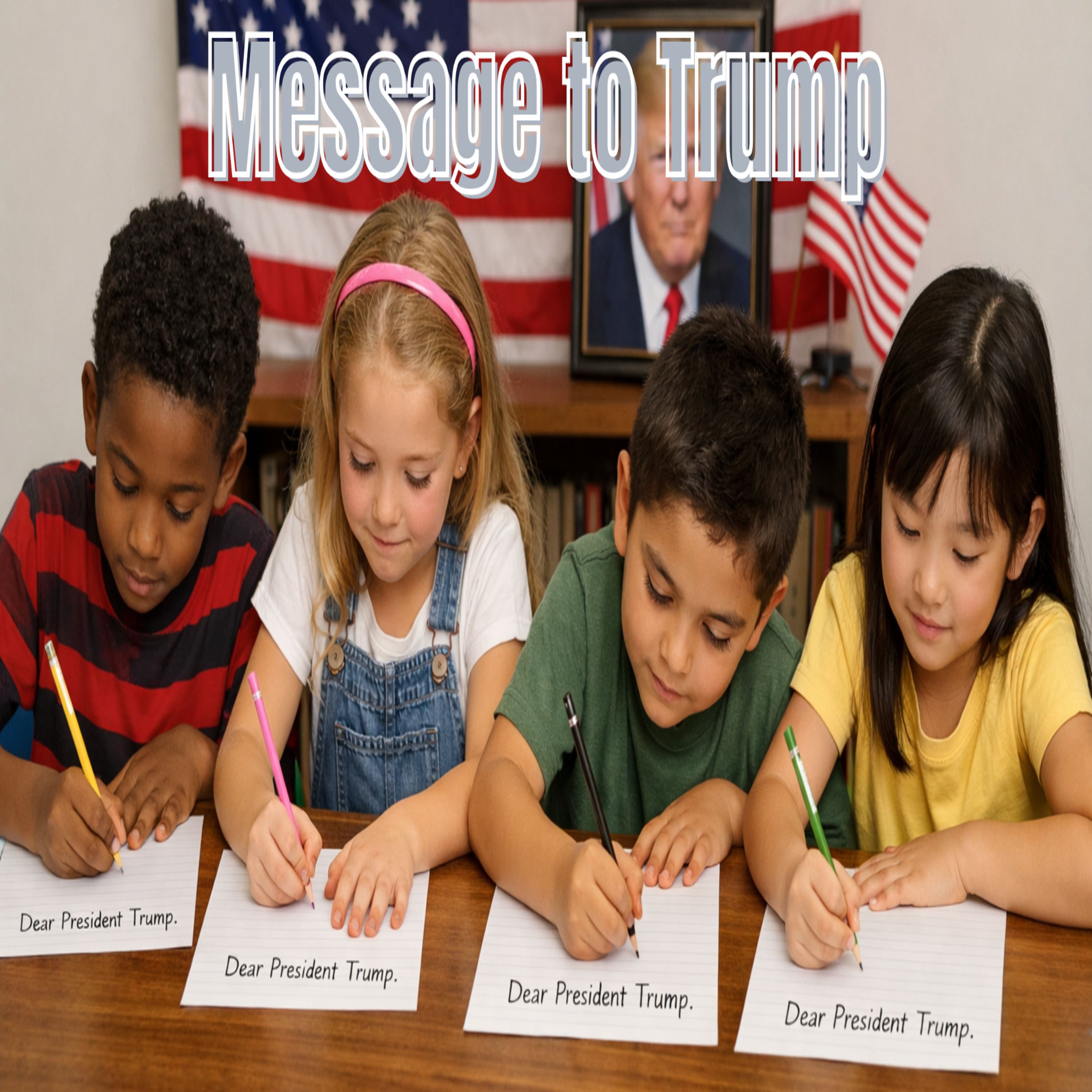 Message to Trump artwork