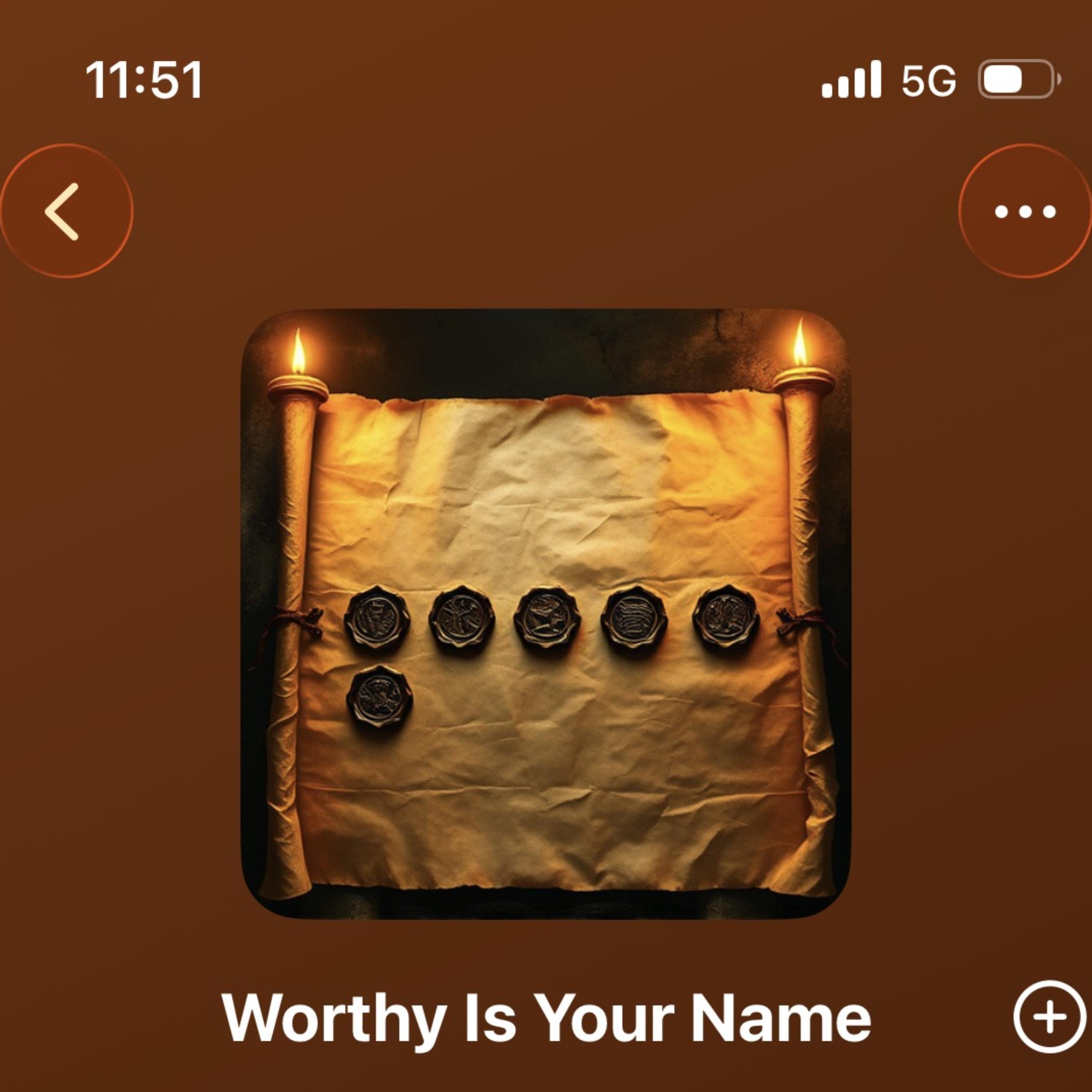 Worthy Is Your Name artwork