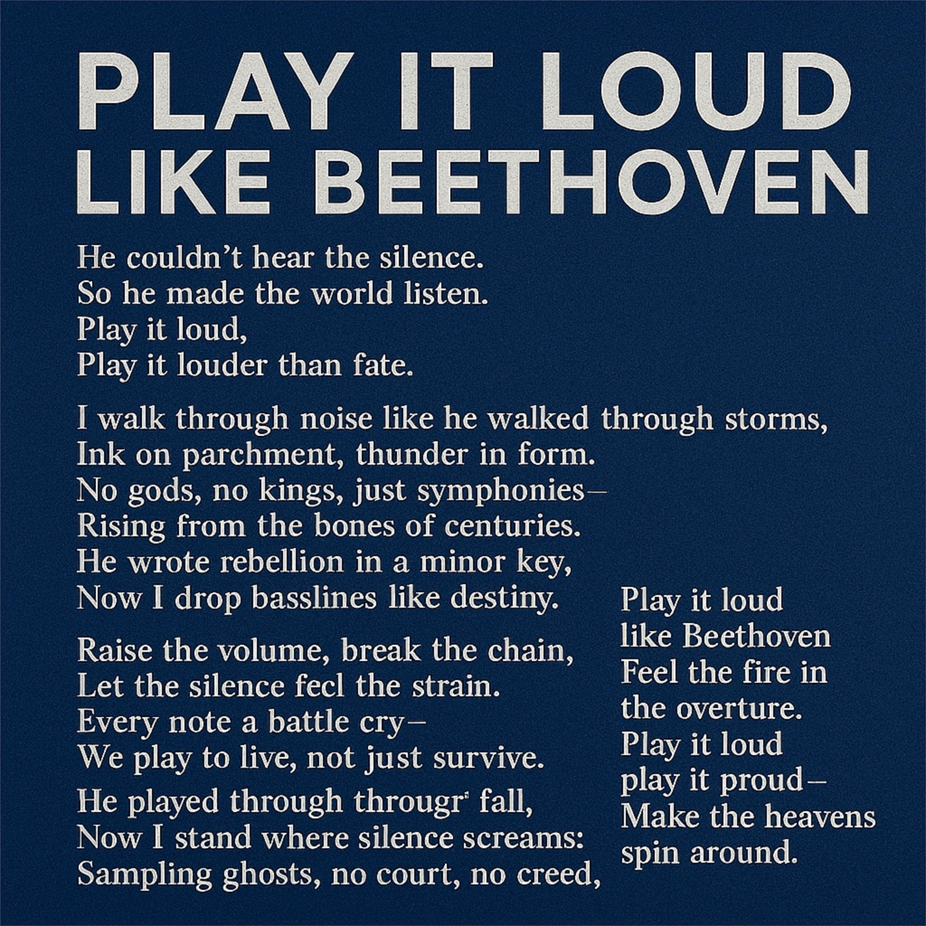 Play It Loud Like Beethoven artwork