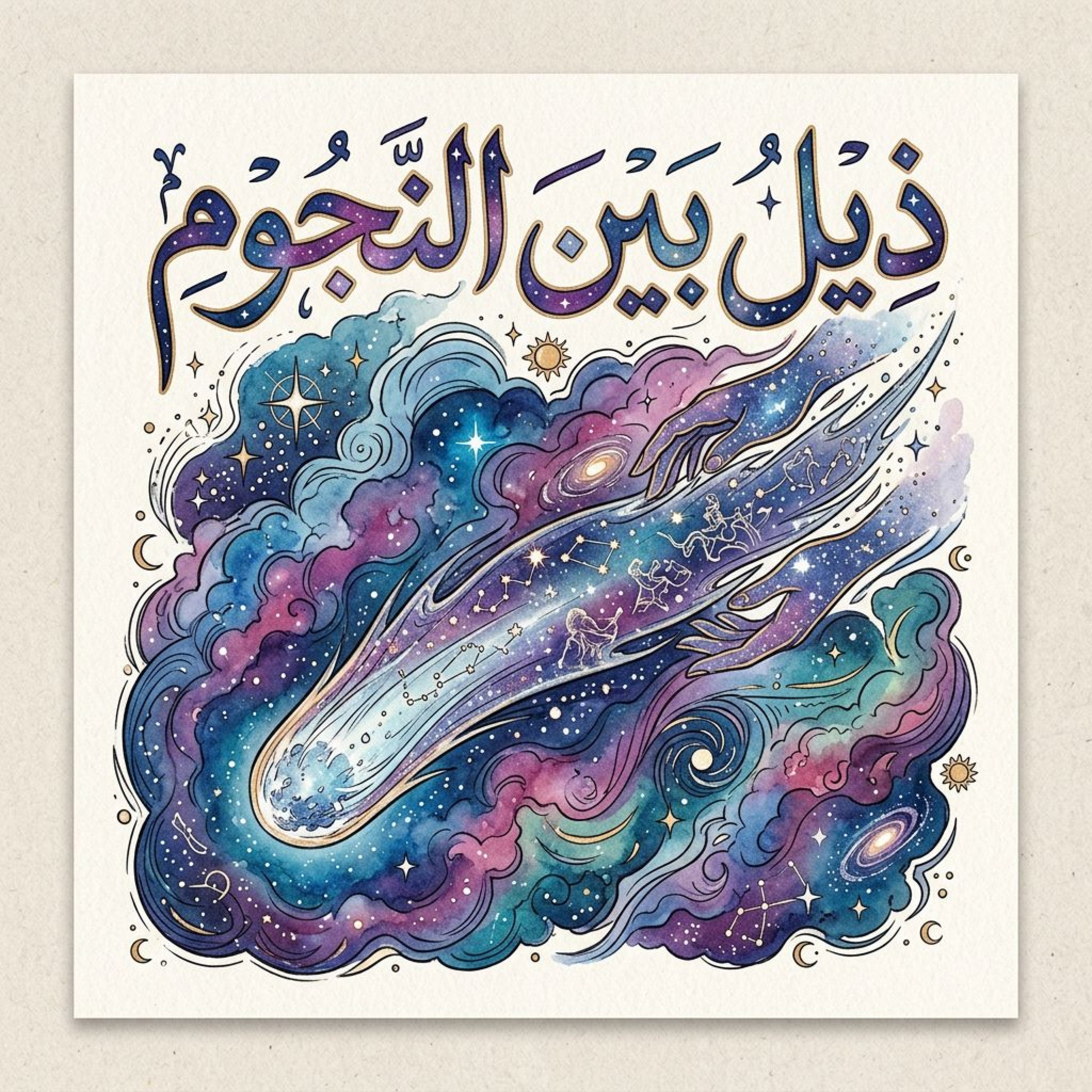 ذيل بين النجوم by Lunbi cover art